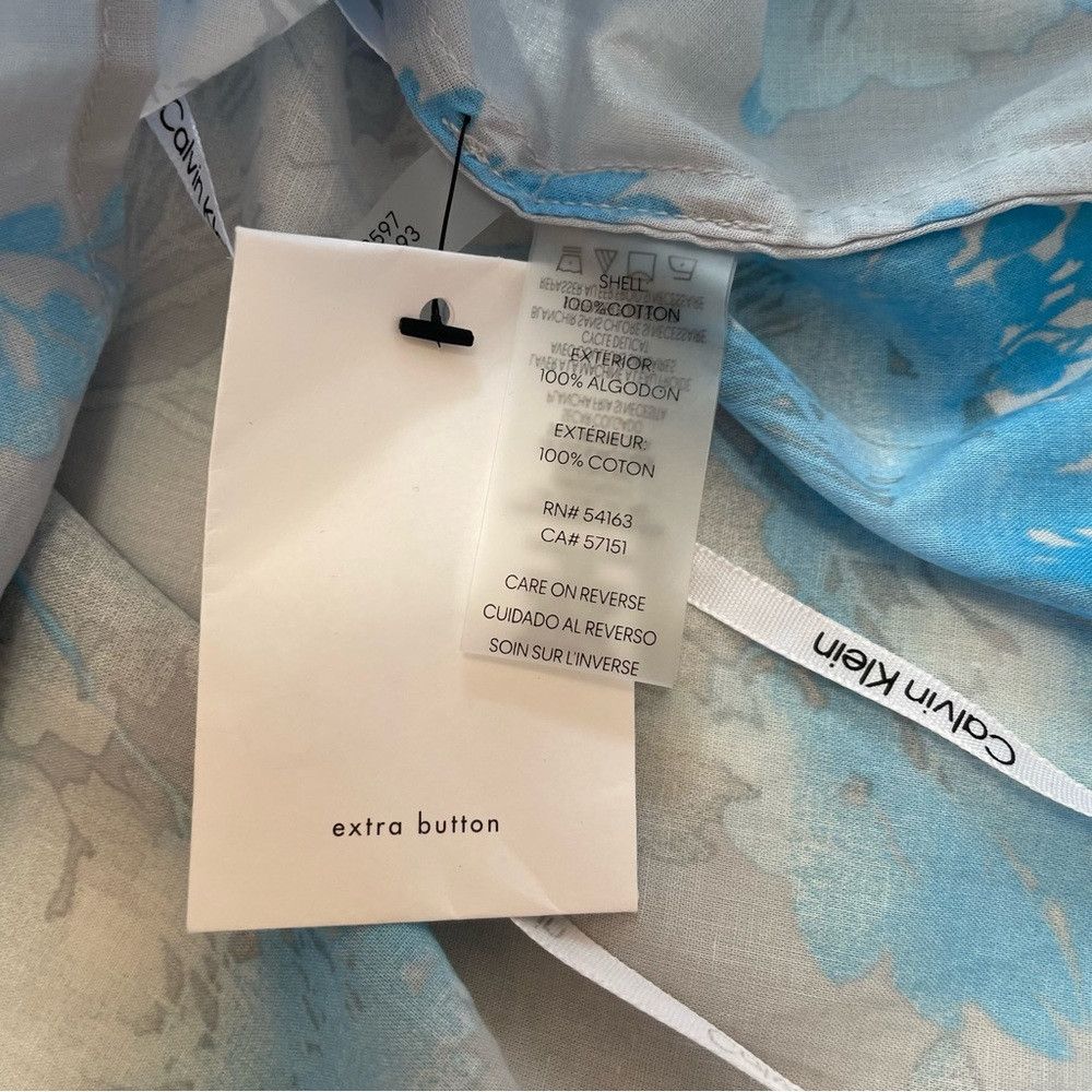 Calvin Klein NWT New Calvin Klein Floral Print Square Neck Long Sleeve V Size L / US 10 / IT 46 - 8 Thumbnail
