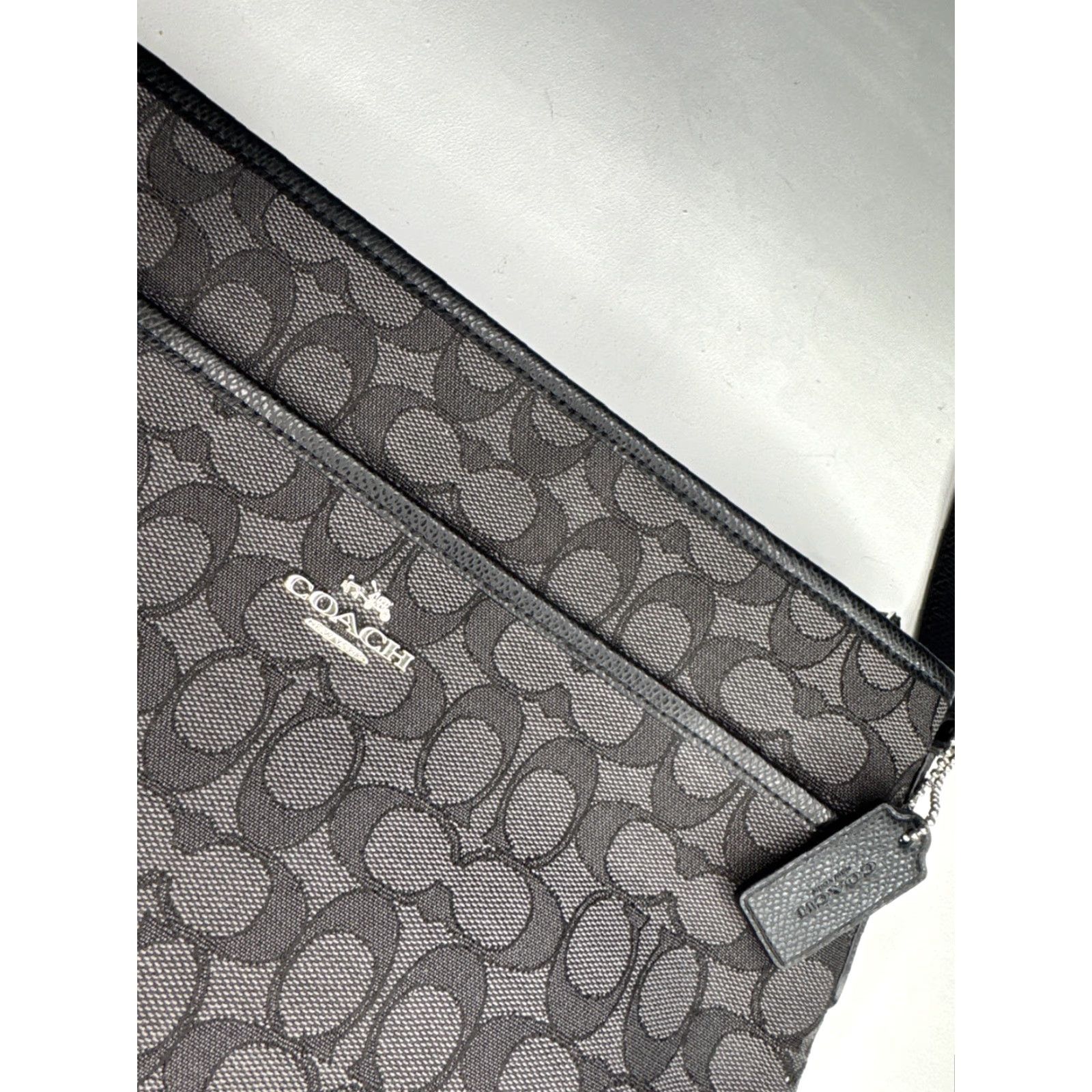 Coach COACH Signature Shoulder Bag Canvas F55363 Brand New W Tag Smoke Black Womens Bag Size ONE SIZE - 4 Thumbnail