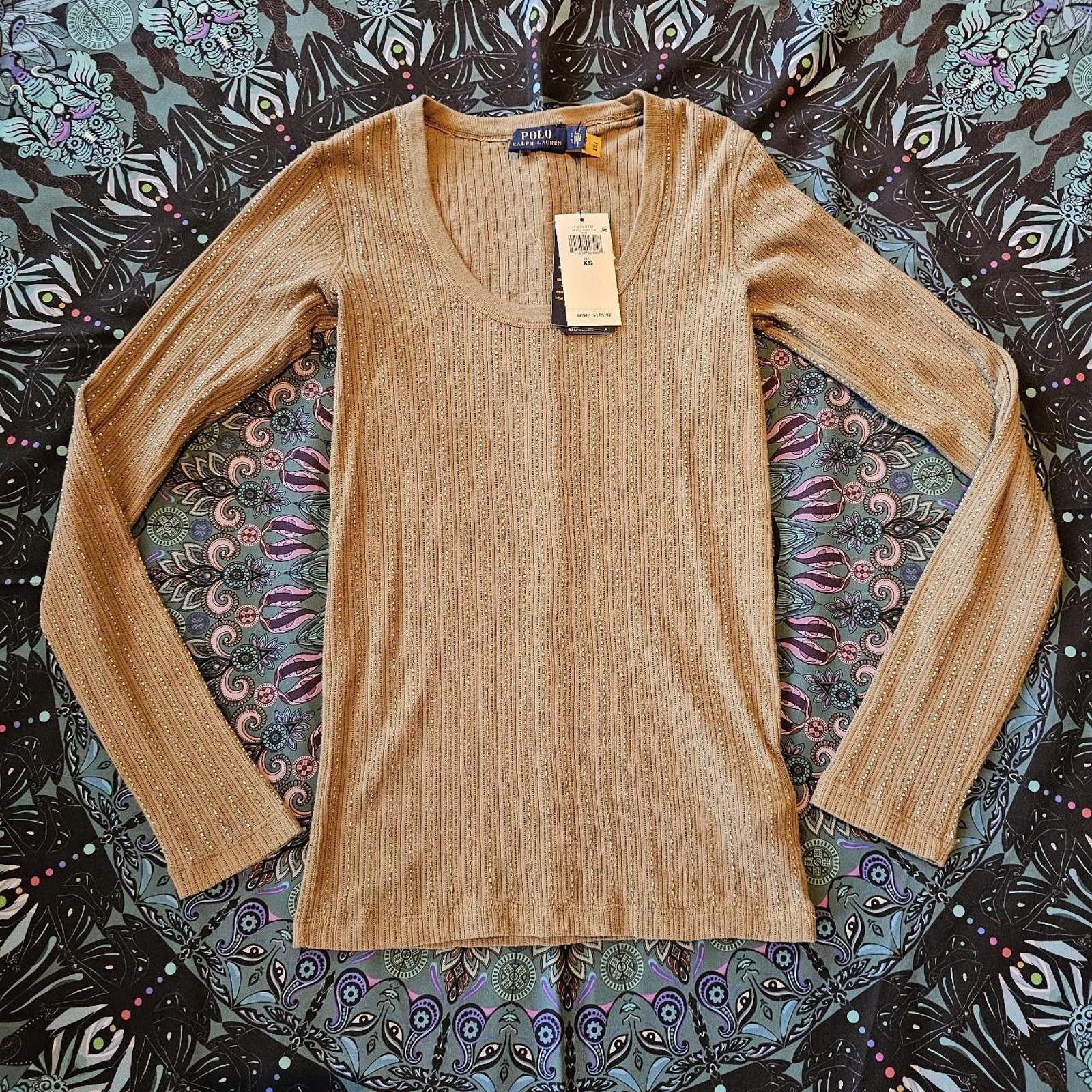 Polo Ralph Lauren Polo Ralph Lauren Women's XS Beaded Top NWT Size XS / US 0-2 / IT 36-38 - 1 Thumbnail