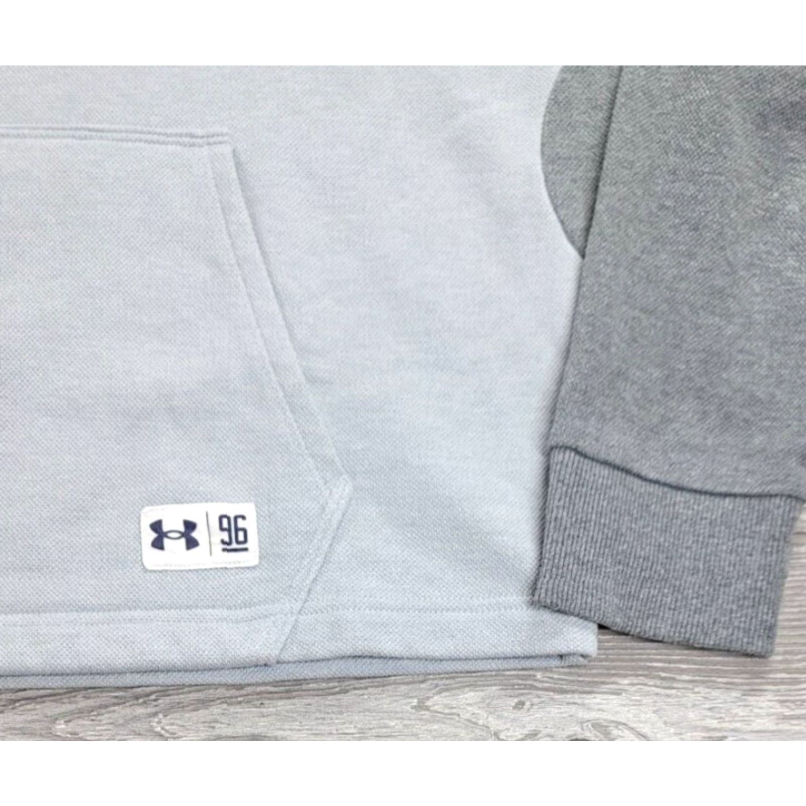 Under Armour Under Armour Women Fleece Playback Pullover 1/4 Zip S Light Blue Gray Colorblock Shirt Womens/S Size S / US 4 / IT 40 - 4 Thumbnail