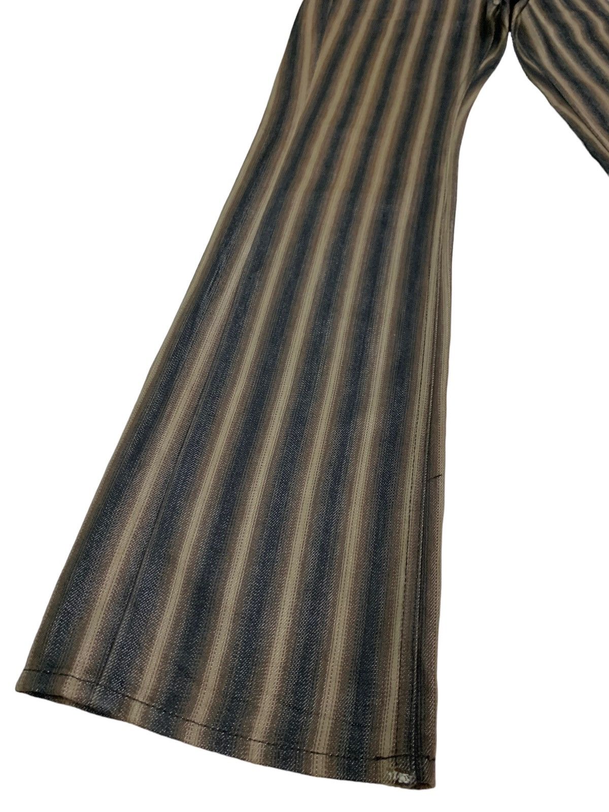 Japanese Brand 🔥Rare Vintage Wild Khakis Brown Stripes Flare Pants Size US 30 / EU 46 - 5 Thumbnail