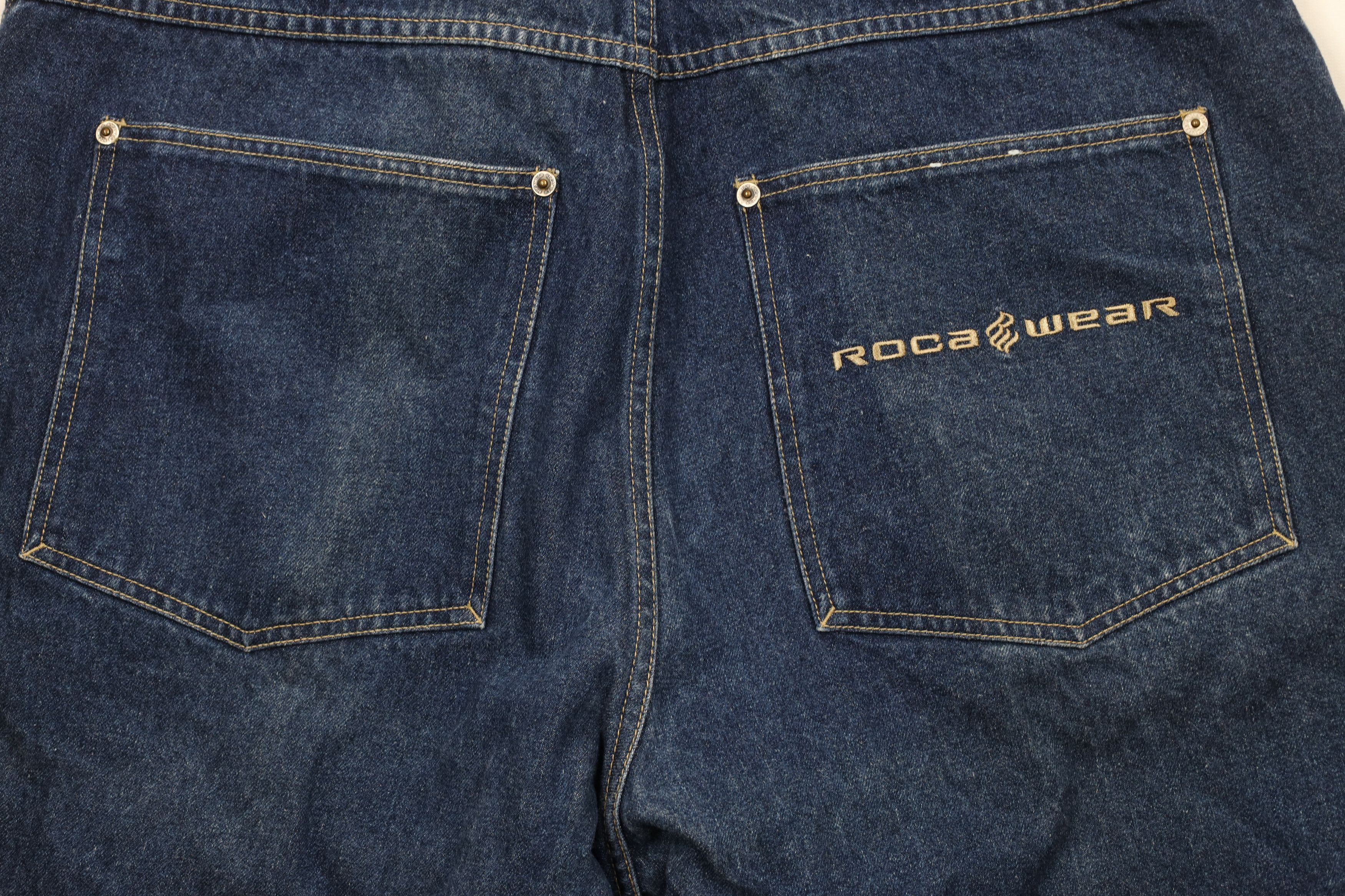 Rocawear × Vintage Vintage 90s Y2K Rocawear Spell Baggy Denim Jean Shorts Jorts Size US 38 / EU 54 - 9 Thumbnail