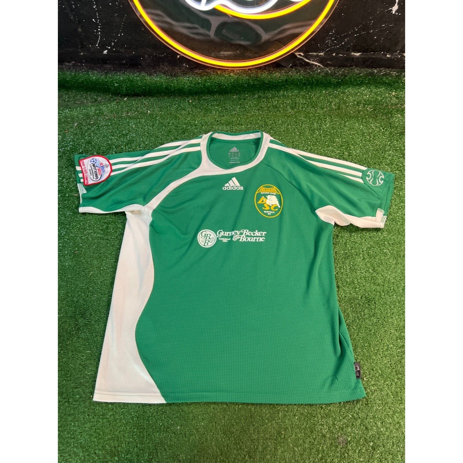 Adidas Adidas ASC Soccer Jersey Green White Football Shirt Y XL Size US S / EU 44-46 / 1 - 1 Thumbnail