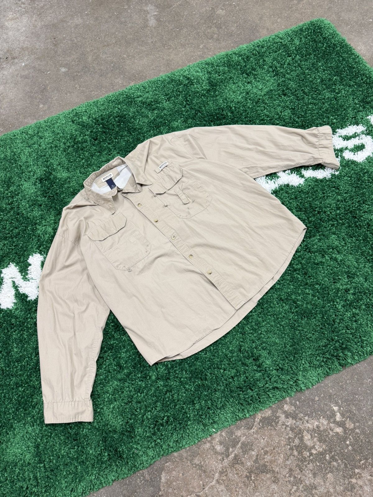 Vintage Magellan Khaki Fishing Long Sleeve Dry Wick Shirt 3XL XXXL Size US XXL / EU 58 / 5 - 1 Thumbnail