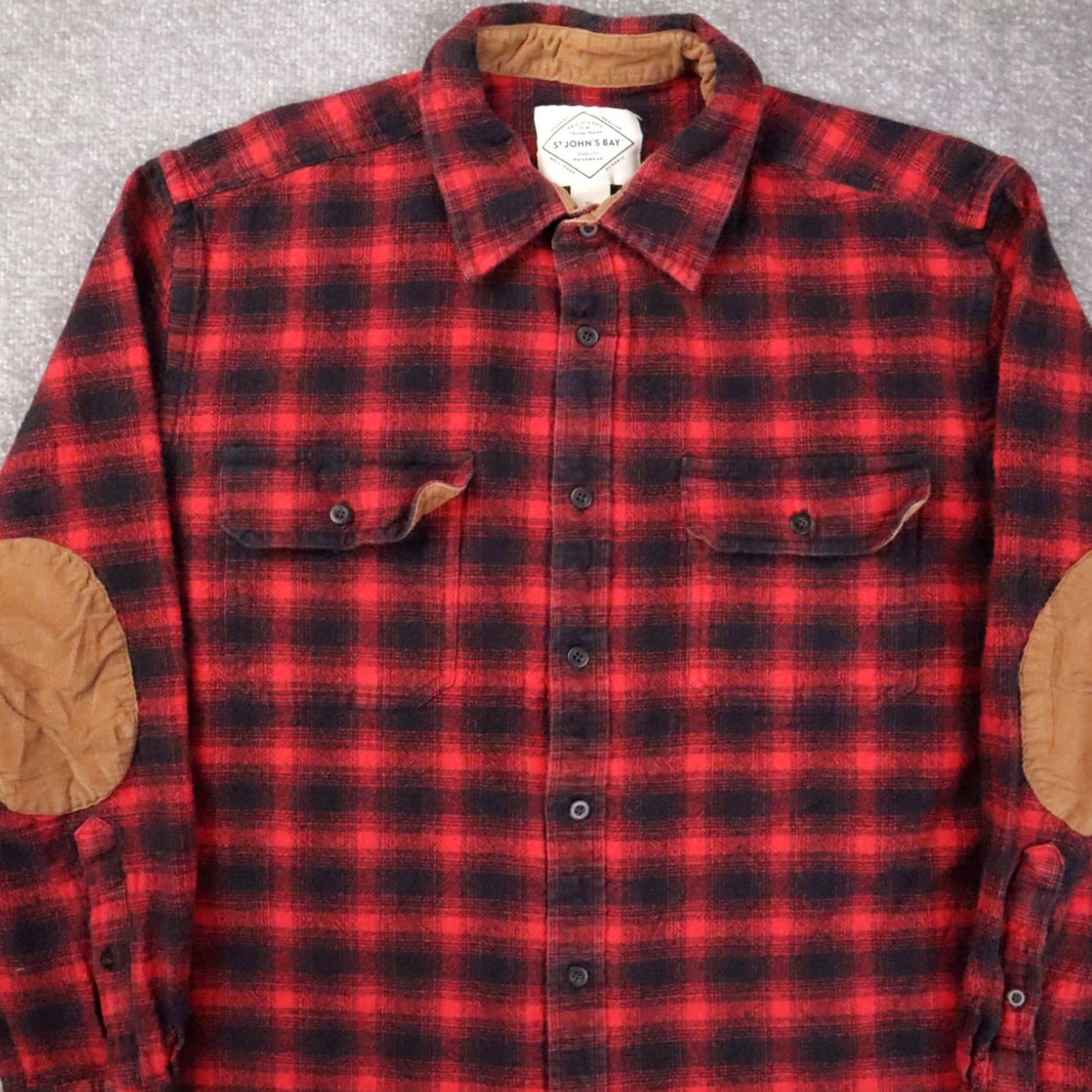 Vintage St. John's Bay Red Black Flannel Shirt XL Long Sleeve Collared Button-Up Mens Size US XL / EU 56 / 4 - 6 Thumbnail