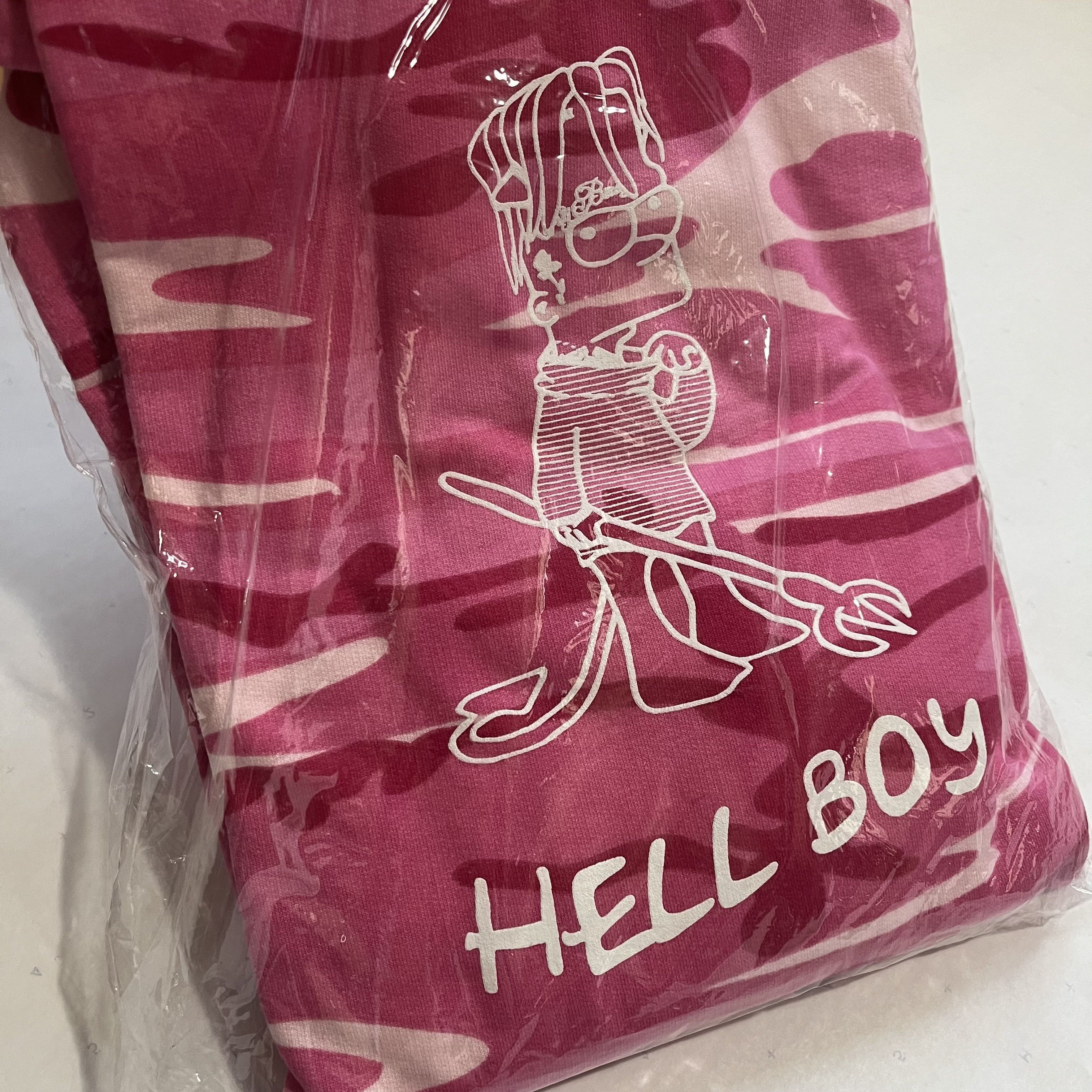 LIL PEEP Superrradical Lil Peep Hellboy pink camo Hoodie Superrradical large new Grailed