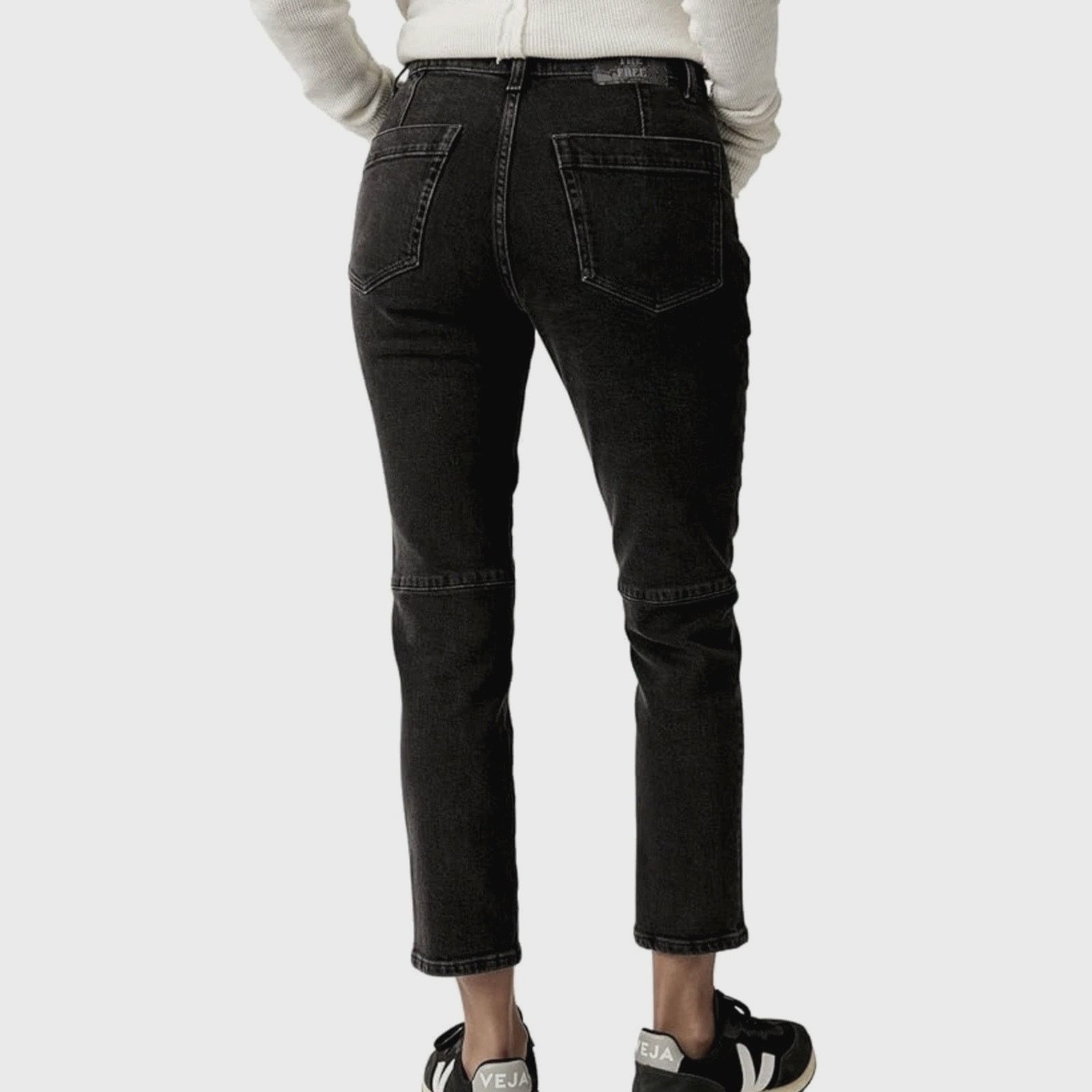 Free People Free People Beacon Mid Rise Slim Crop Jeans Black Quartz 30 Size 30" / US 8 / IT 44 - 6 Thumbnail