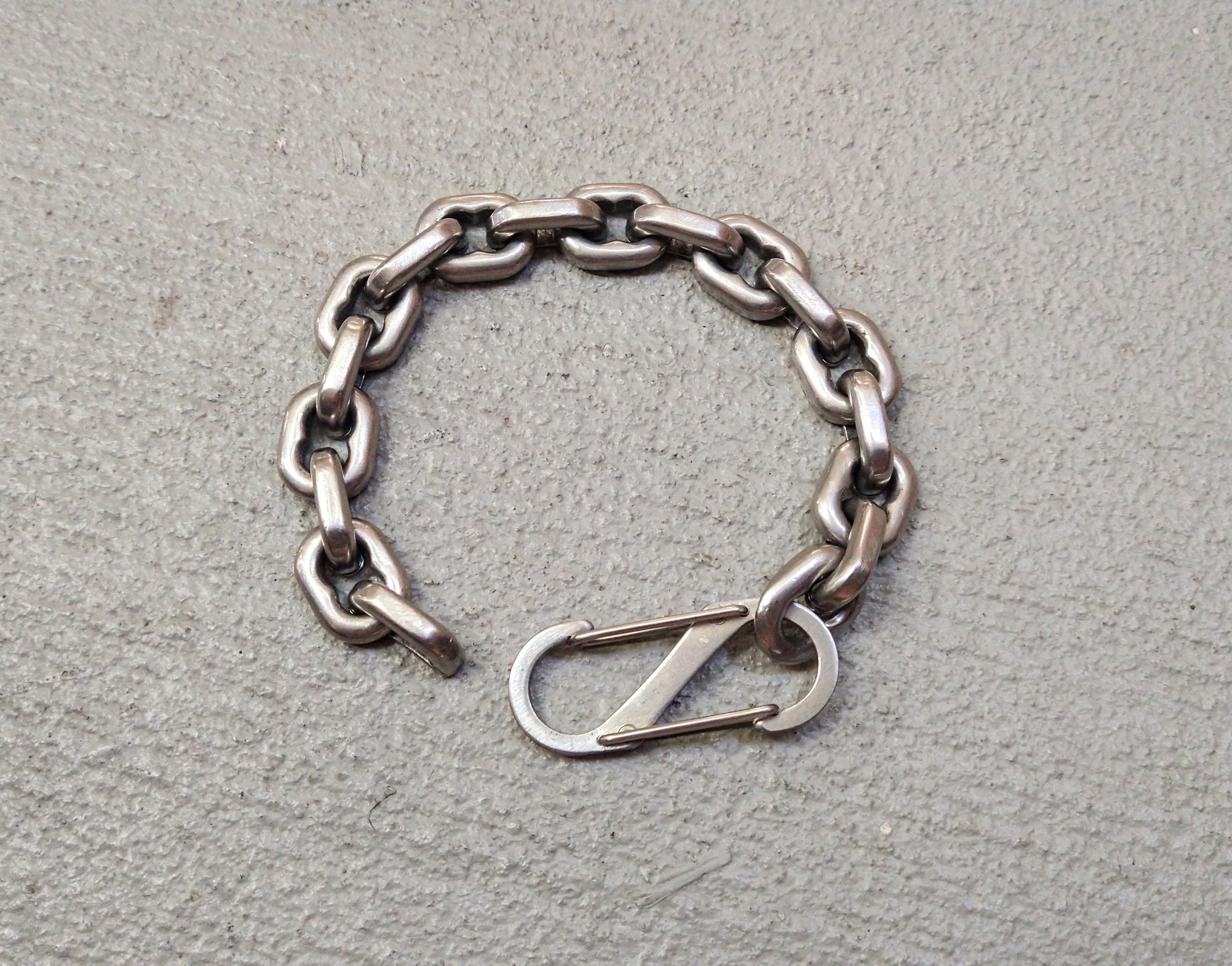 Jewelry Stainless Steel Bracelet 8" Carabiner Techwear Size ONE SIZE - 1 Thumbnail