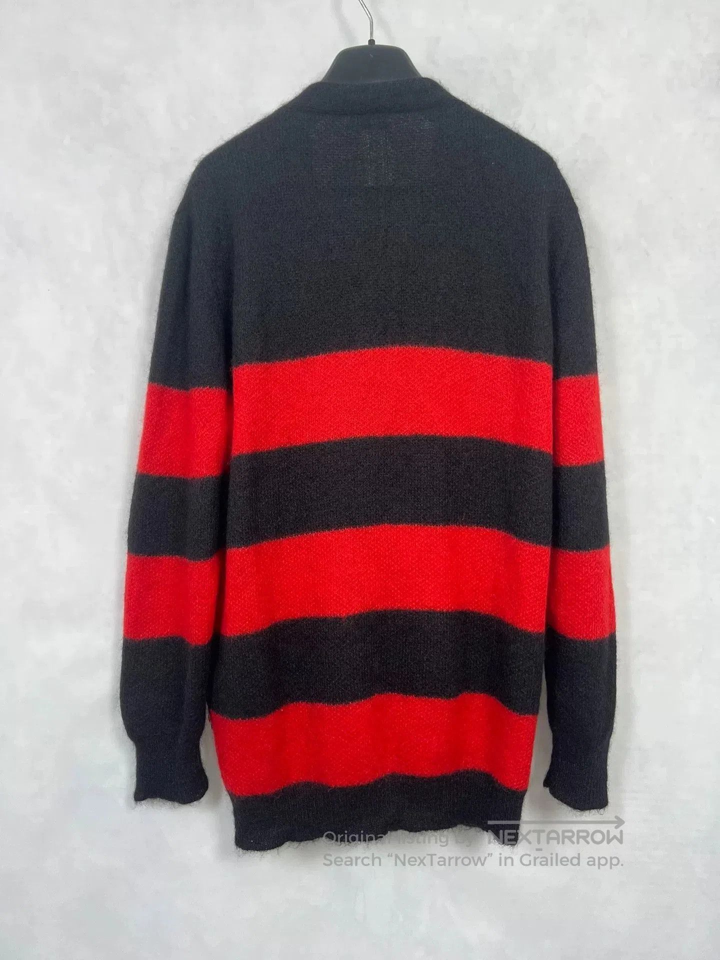 Saint Laurent Paris Saint Laurent Black Red Stripe Knit Cardigan. Size US S / EU 44-46 / 1 - 2 Thumbnail