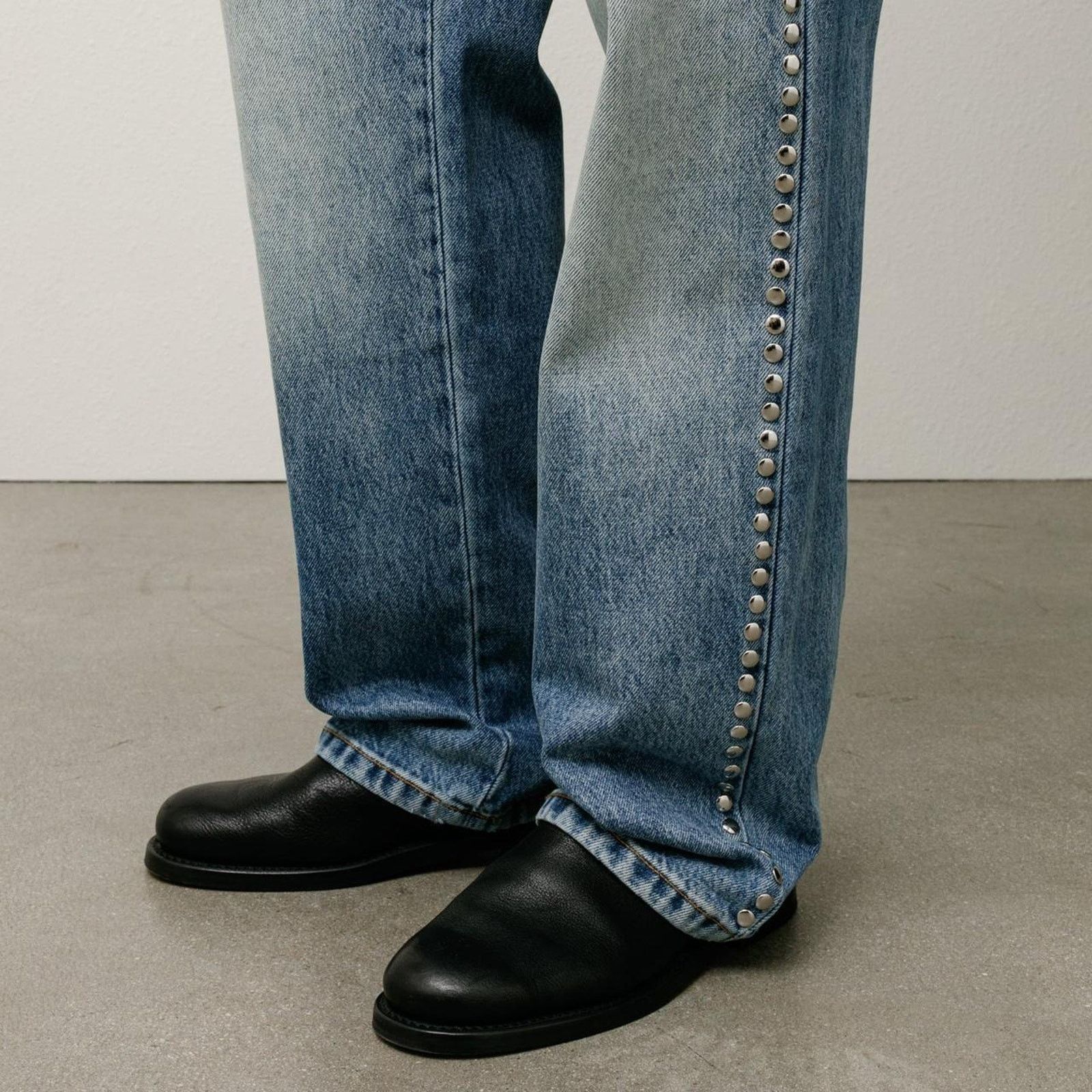 Stussy 🖤 Stussy x Wales Bonner Studded Denim Jeans Men 34 Size US 34 / EU 50 - 4 Thumbnail