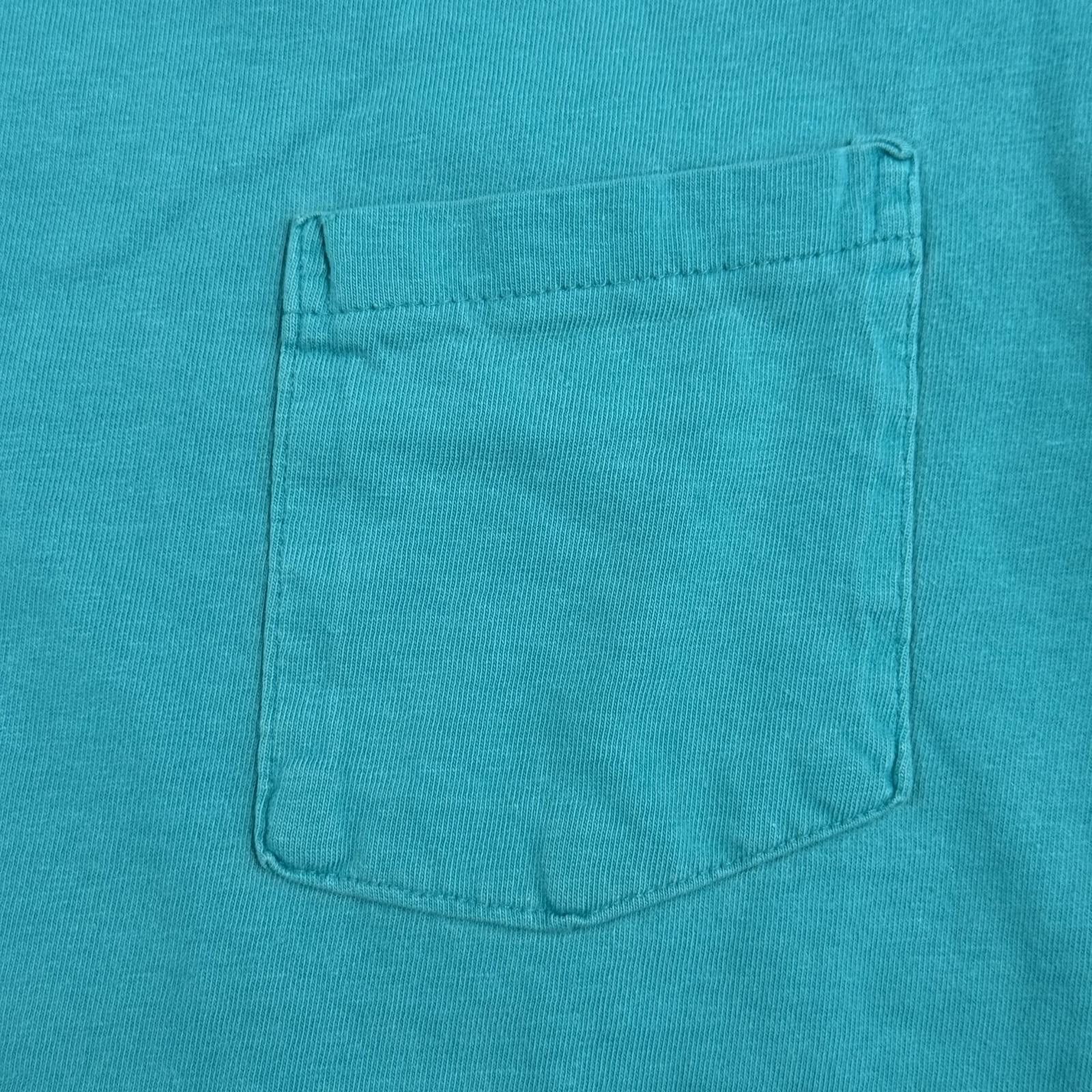 Towncraft Vtg 80s Single Stitch JCPenney Teal Blank Shirt Men L USA Size US L / EU 52-54 / 3 - 5 Thumbnail