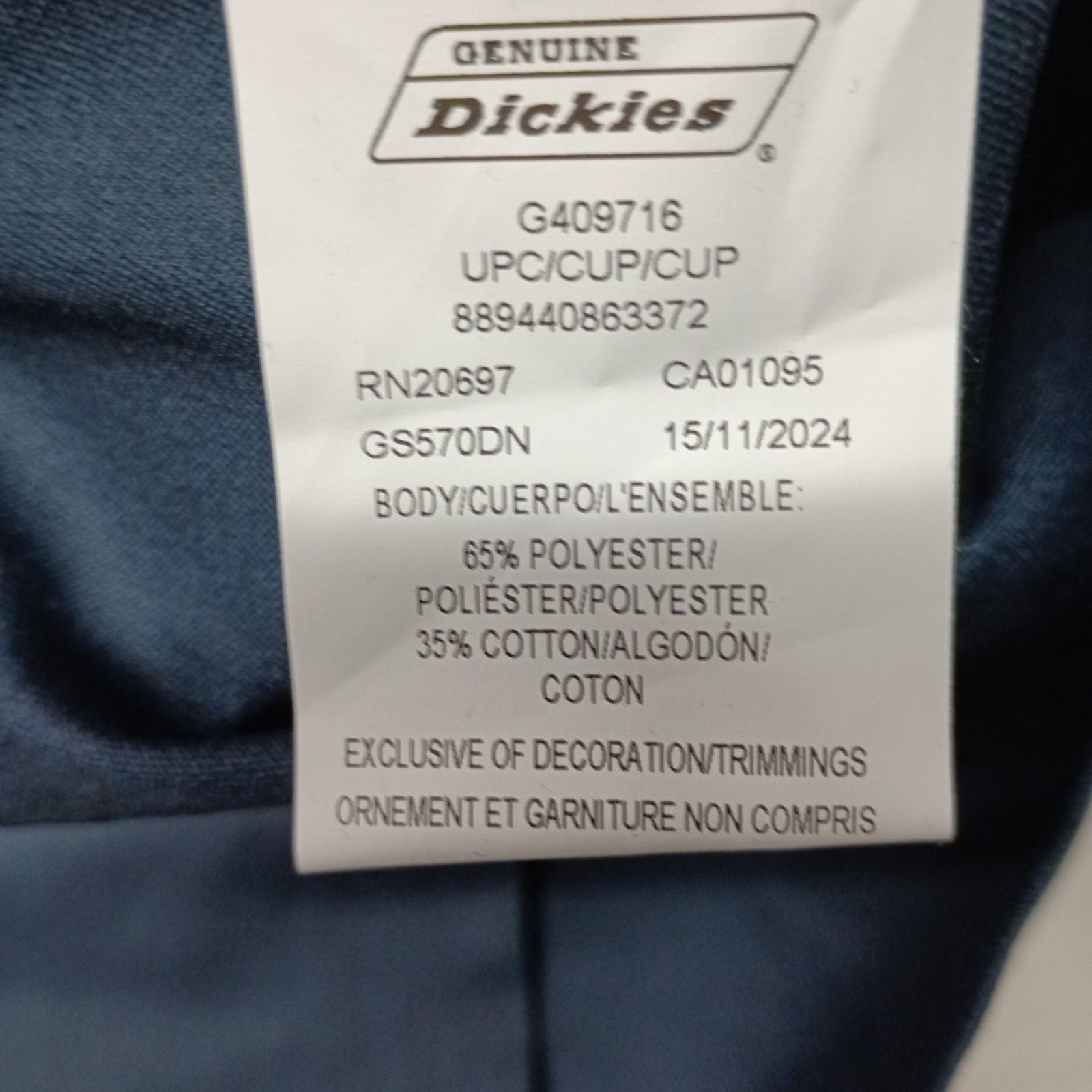 Dickies Dickies Essential Work Shirt Mens Size 2XL Blue Temp Control Size US XXL / EU 58 / 5 - 6 Thumbnail