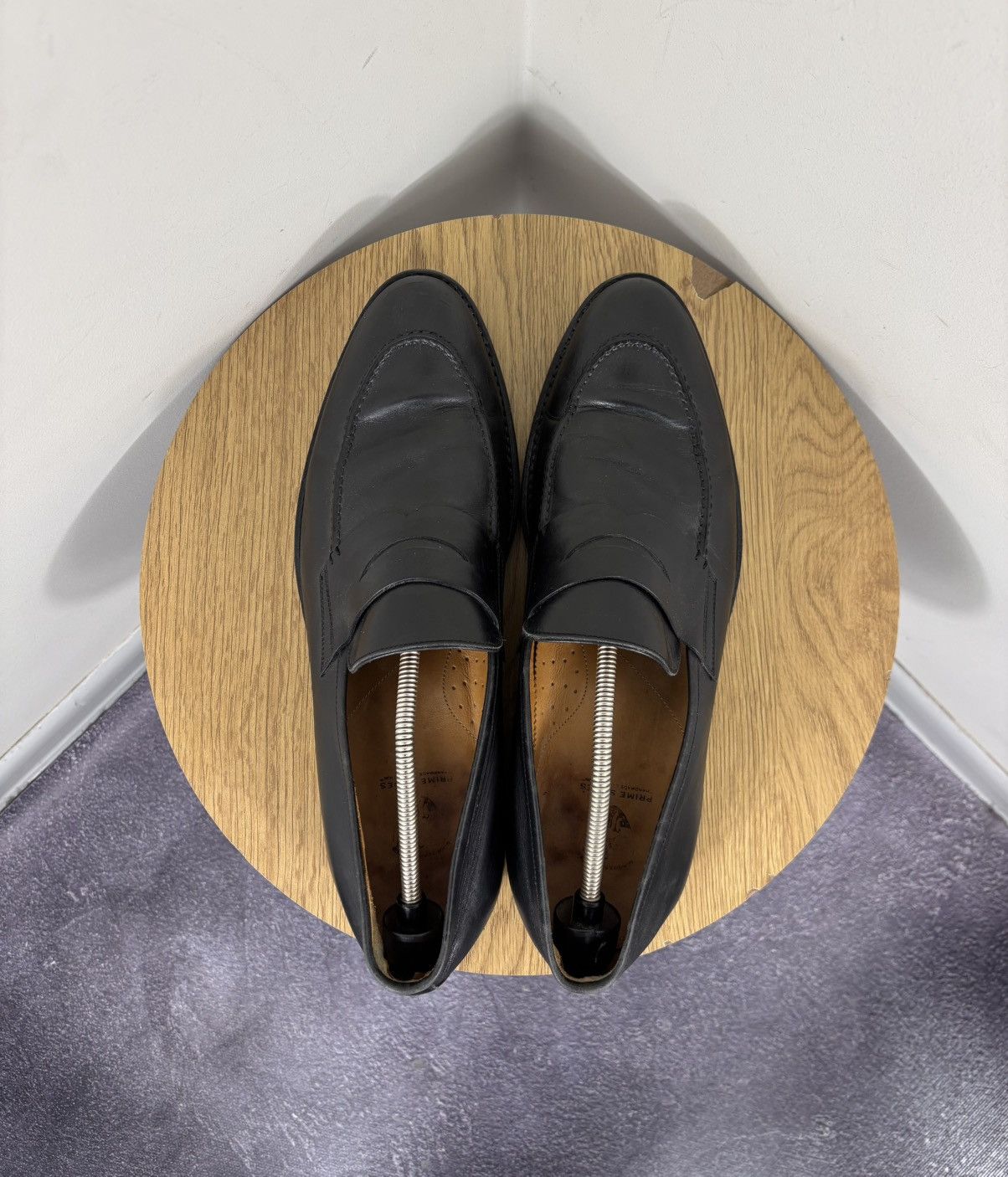 Other Prime Shoes Handmade Imola Men’s Black Leather Penny Loafers Size US 12 / EU 45 - 15 Thumbnail