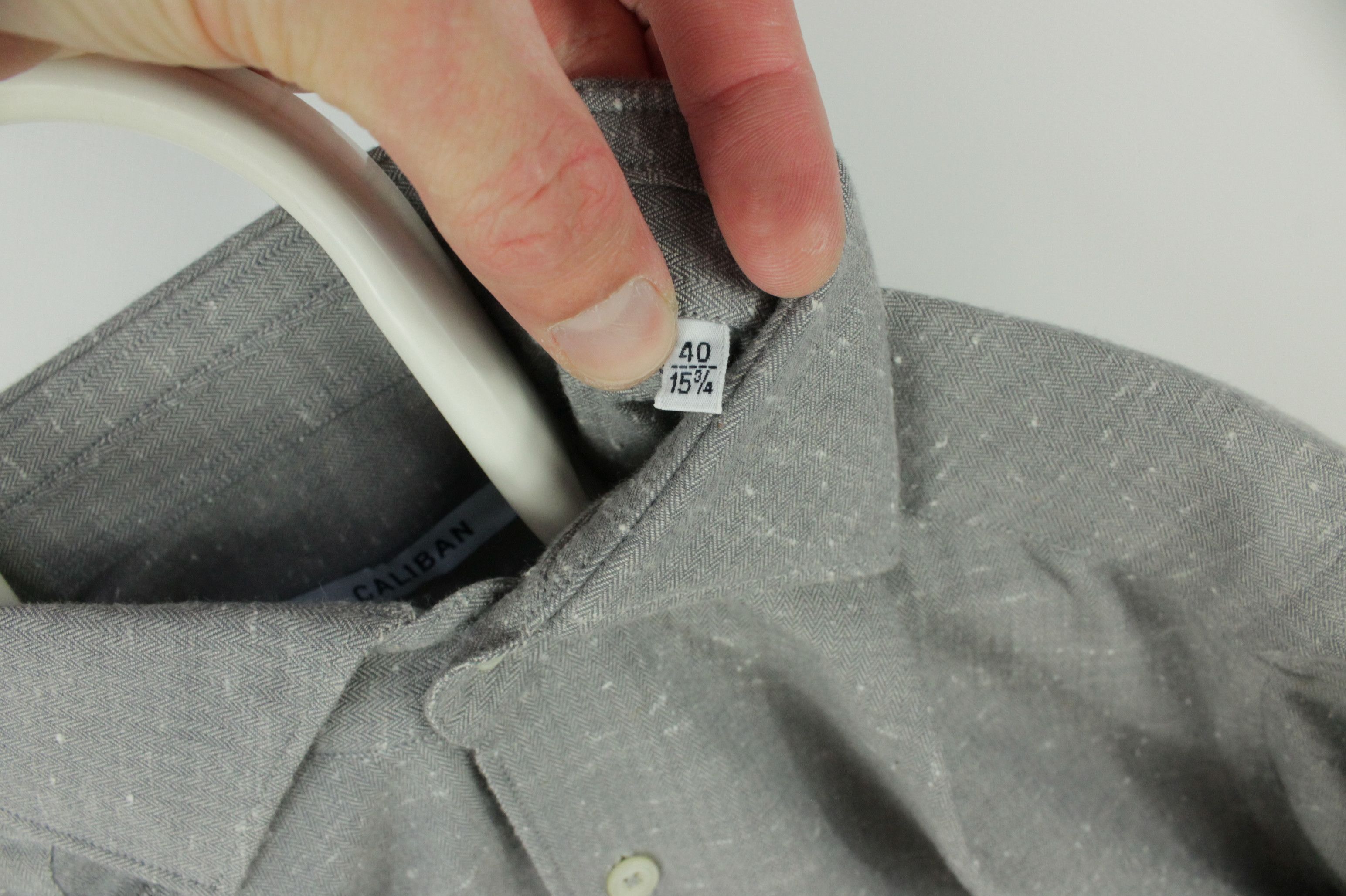 Other Caliban Gray Melange Cotton Dress Shirt Men's Size US M / EU 48-50 / 2 - 4 Thumbnail
