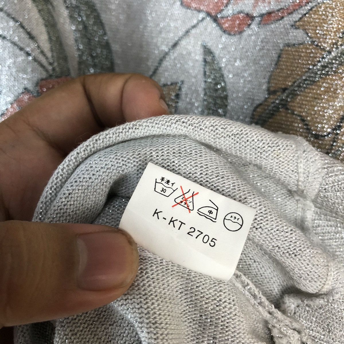 Homespun Knitwear × Japanese Brand × Vintage Edna vintage flower art design White Knitwear #A715 Size M / US 6-8 / IT 42-44 - 14 Thumbnail
