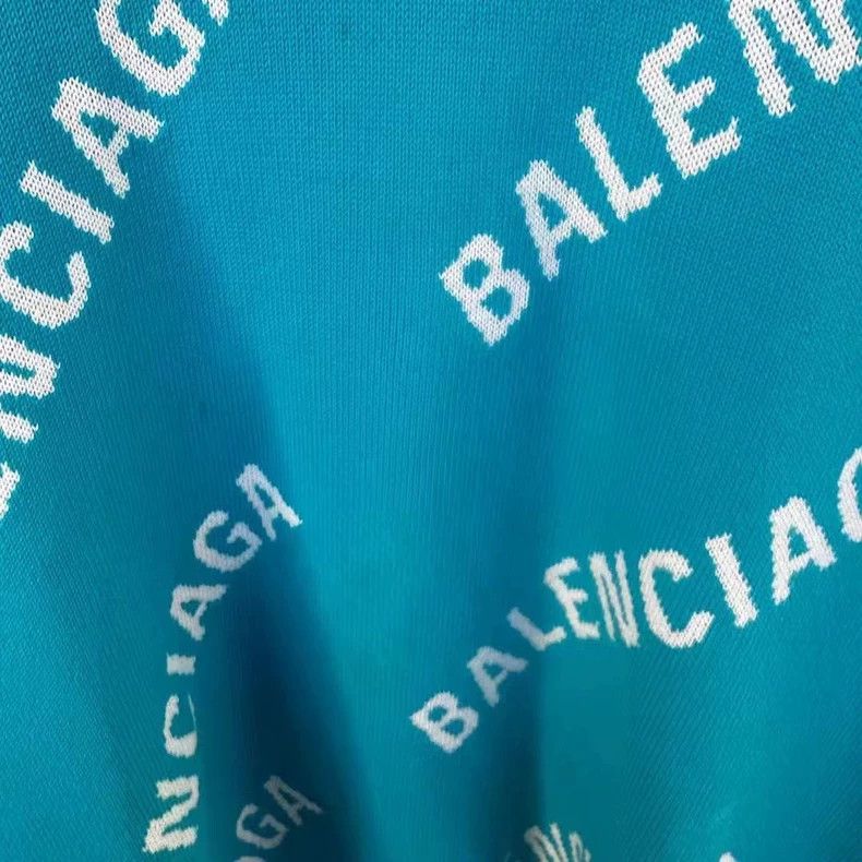 Balenciaga Balenciaga Blue full print sweater Size S / US 4 / IT 40 - 3 Thumbnail