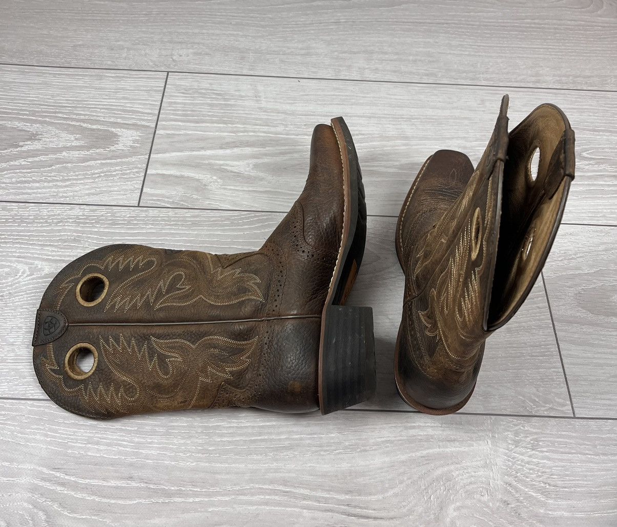 Ariat Ariat American Western Cowboy Brown Leather Boots Size US 10 / EU 43 - 13 Thumbnail