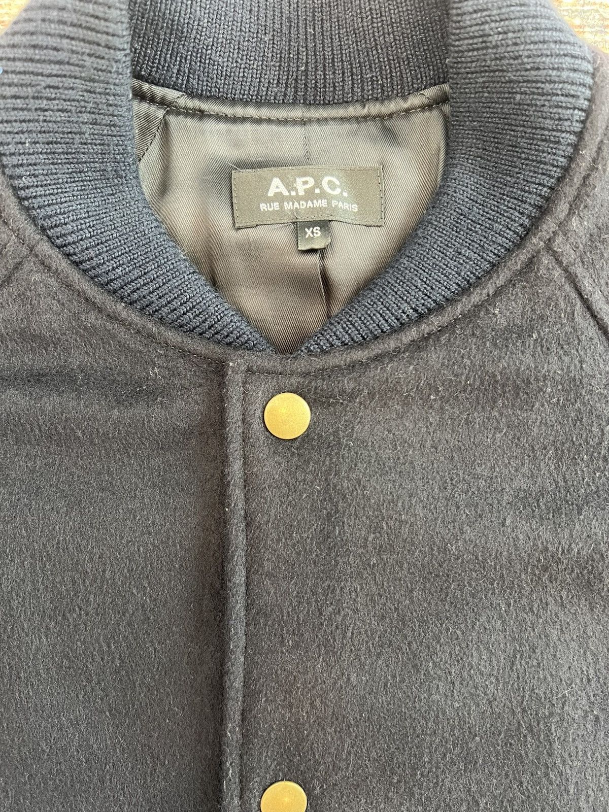 A.P.C. A.P.C. Wool Bomber - XS - Dark Navy Size US XS / EU 42 / 0 - 2 Thumbnail