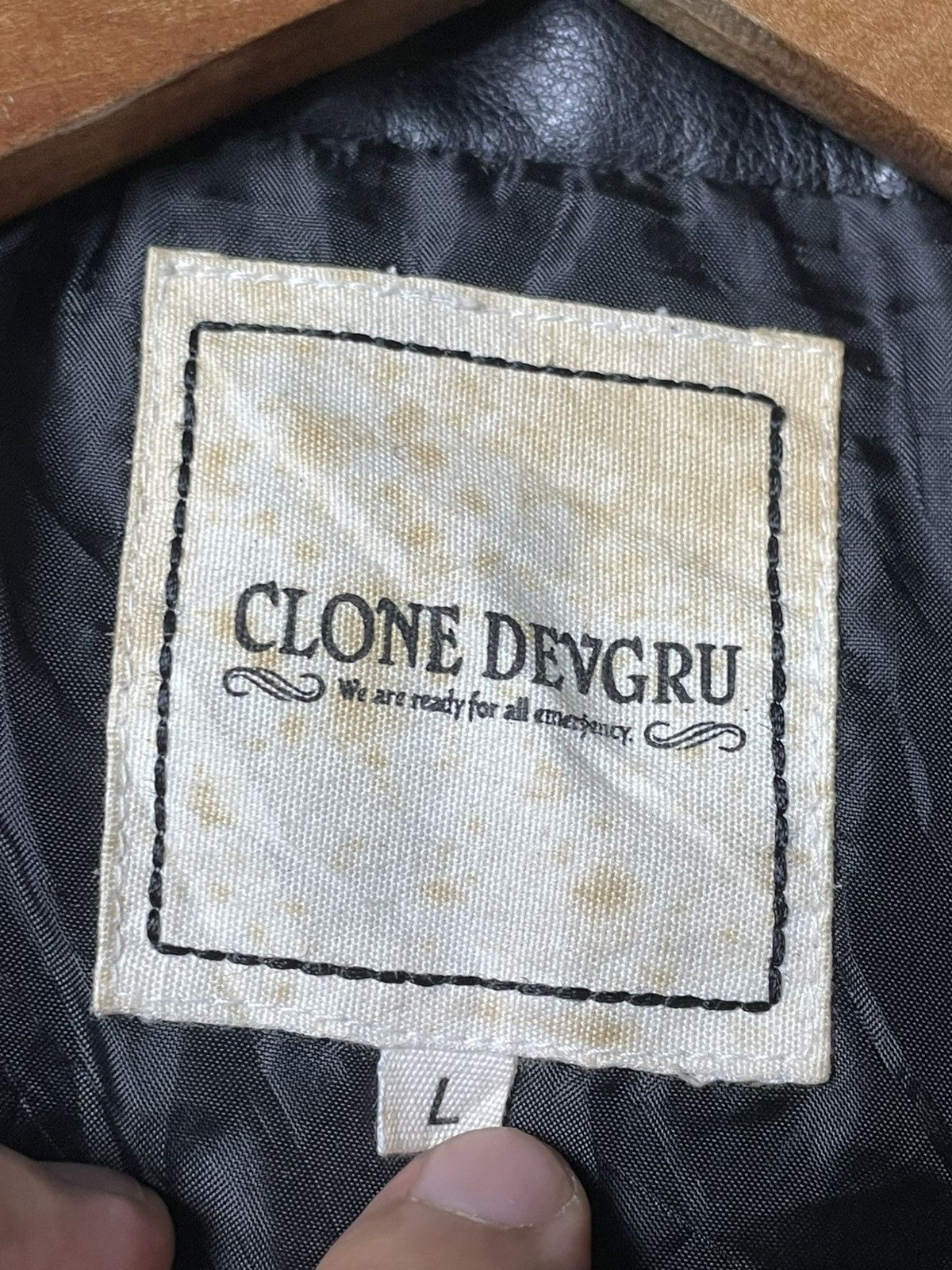 Japanese Brand × Vintage CLONE DEVGRU Embroidered Patches Puffer Leather Jacket (115) Size US L / EU 52-54 / 3 - 8 Thumbnail