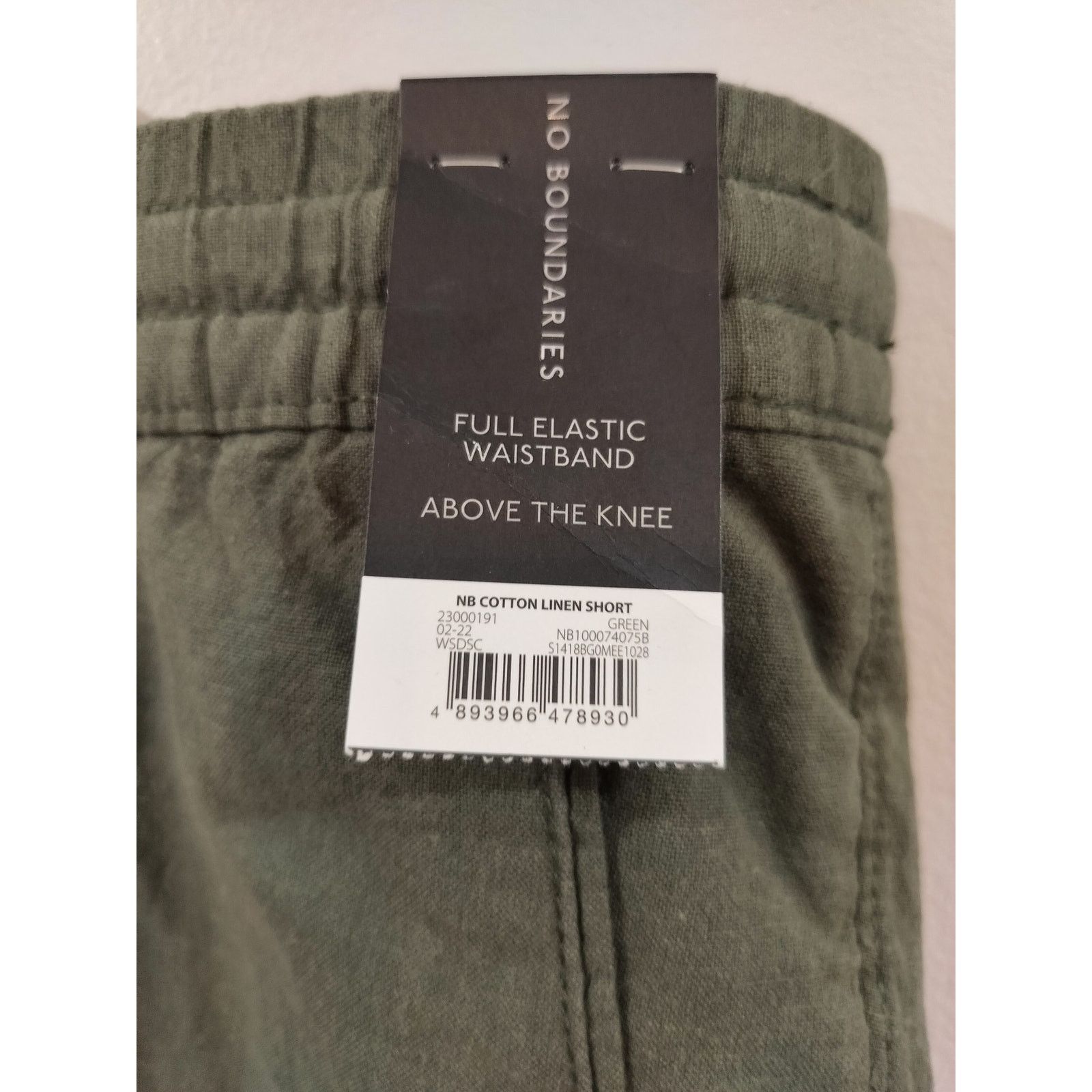 Other No Boundaries Green Cotton Linen Drawstring Shorts 3XL Size US 44 / EU 60 - 2 Thumbnail