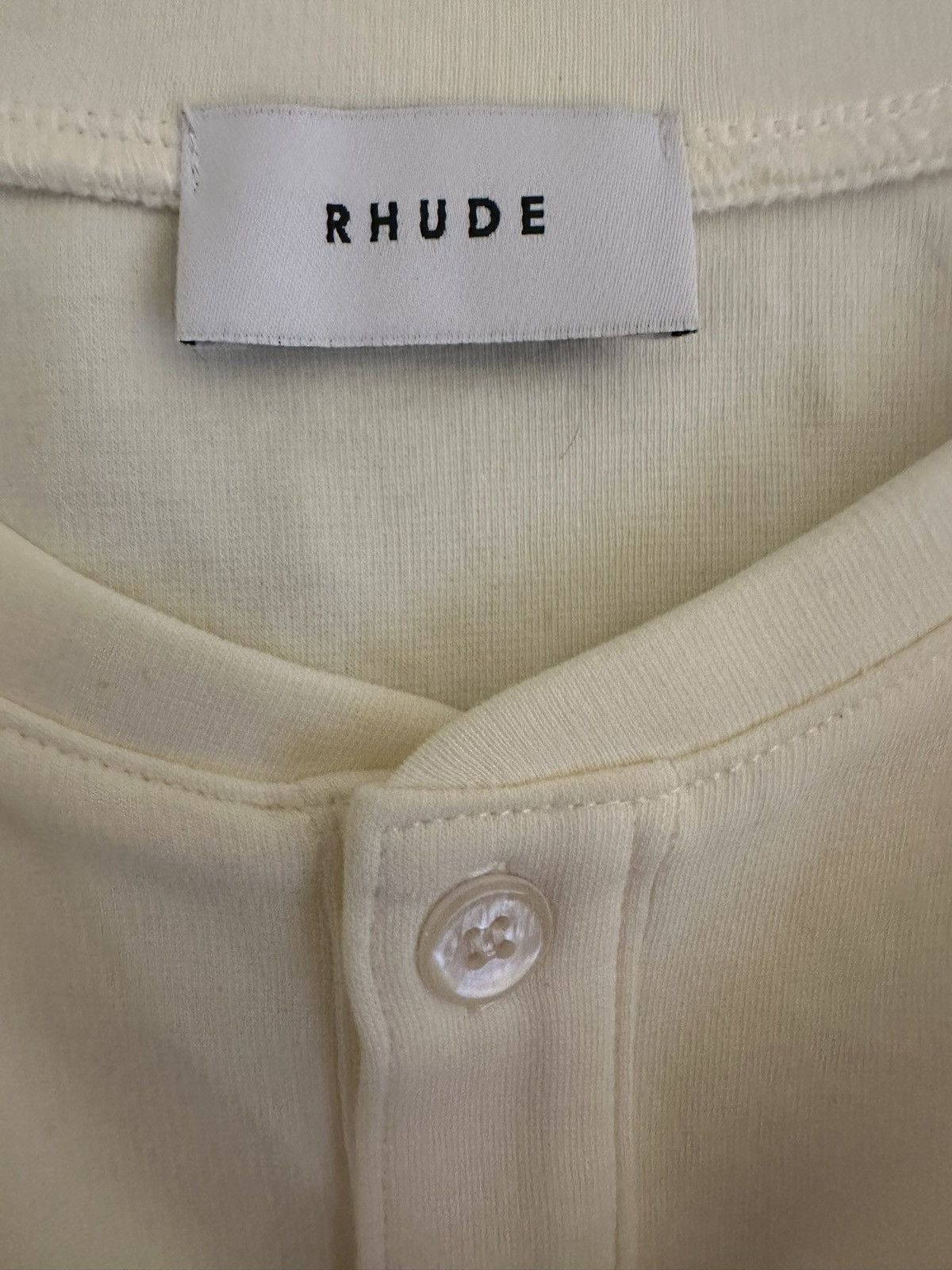 Rhude RHUDE PANEL HENLEY CREAM/ BLUE Size US L / EU 52-54 / 3 - 5 Thumbnail