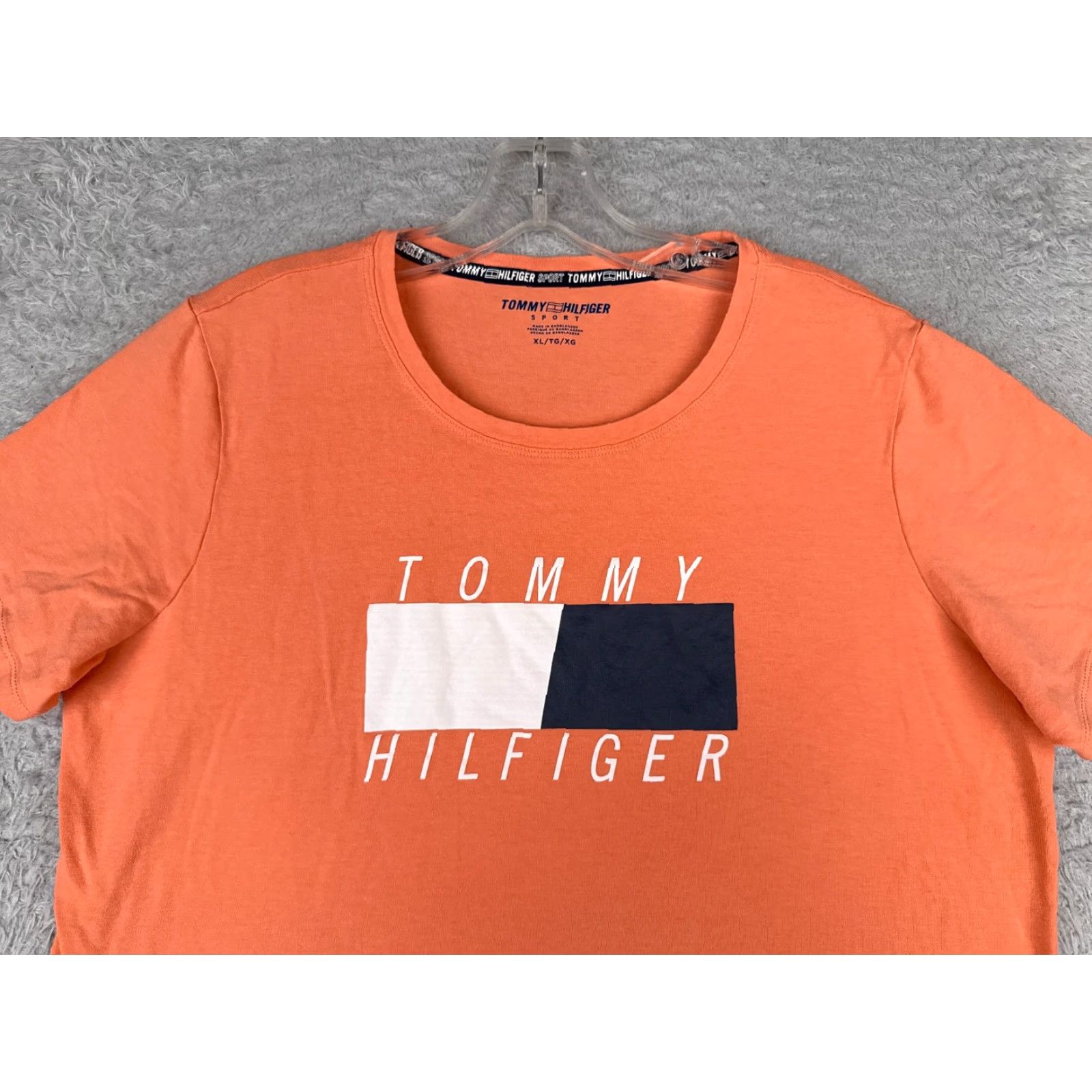 Tommy Hilfiger Tommy Hilfiger Shirt Women XL Orange Cotton Logo Short Sleeve Womens Size XL / US 12-14 / IT 48-50 - 4 Thumbnail