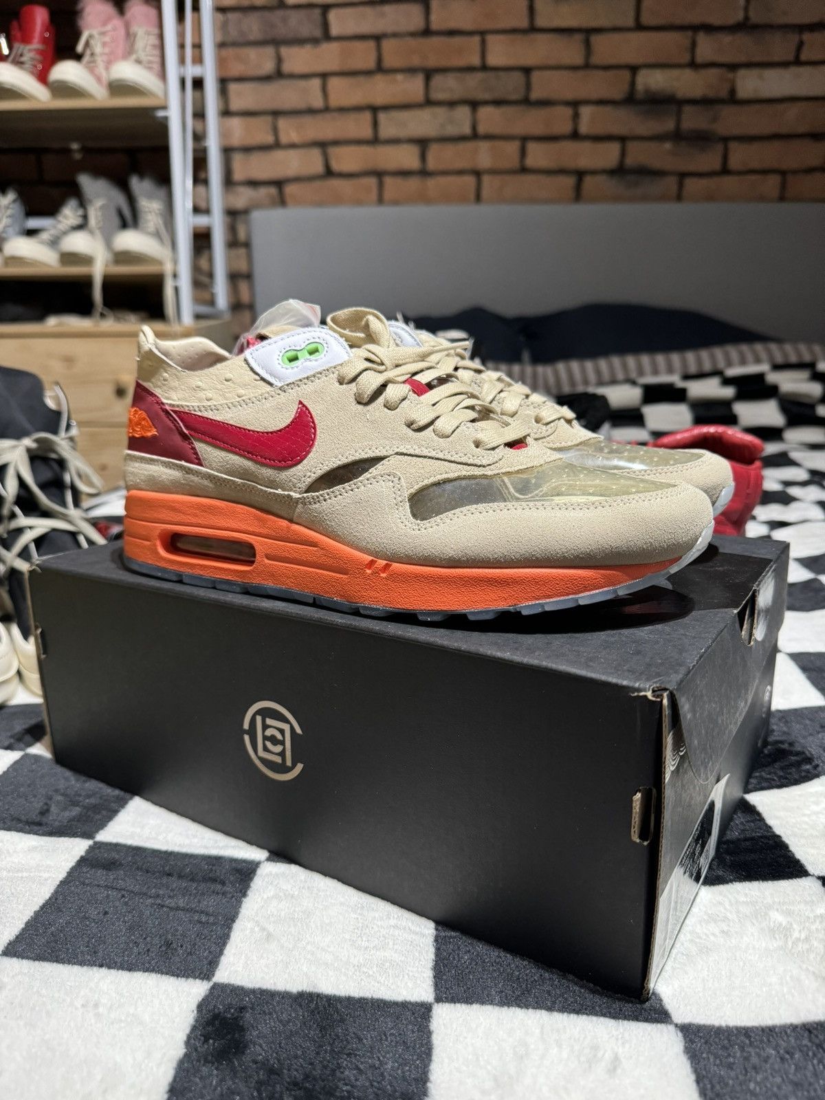 CLOT × Nike NEW NIKE KISS OF DEATH AIR MAX 1 CLOT Size US 10 / EU 43 - 1 Thumbnail