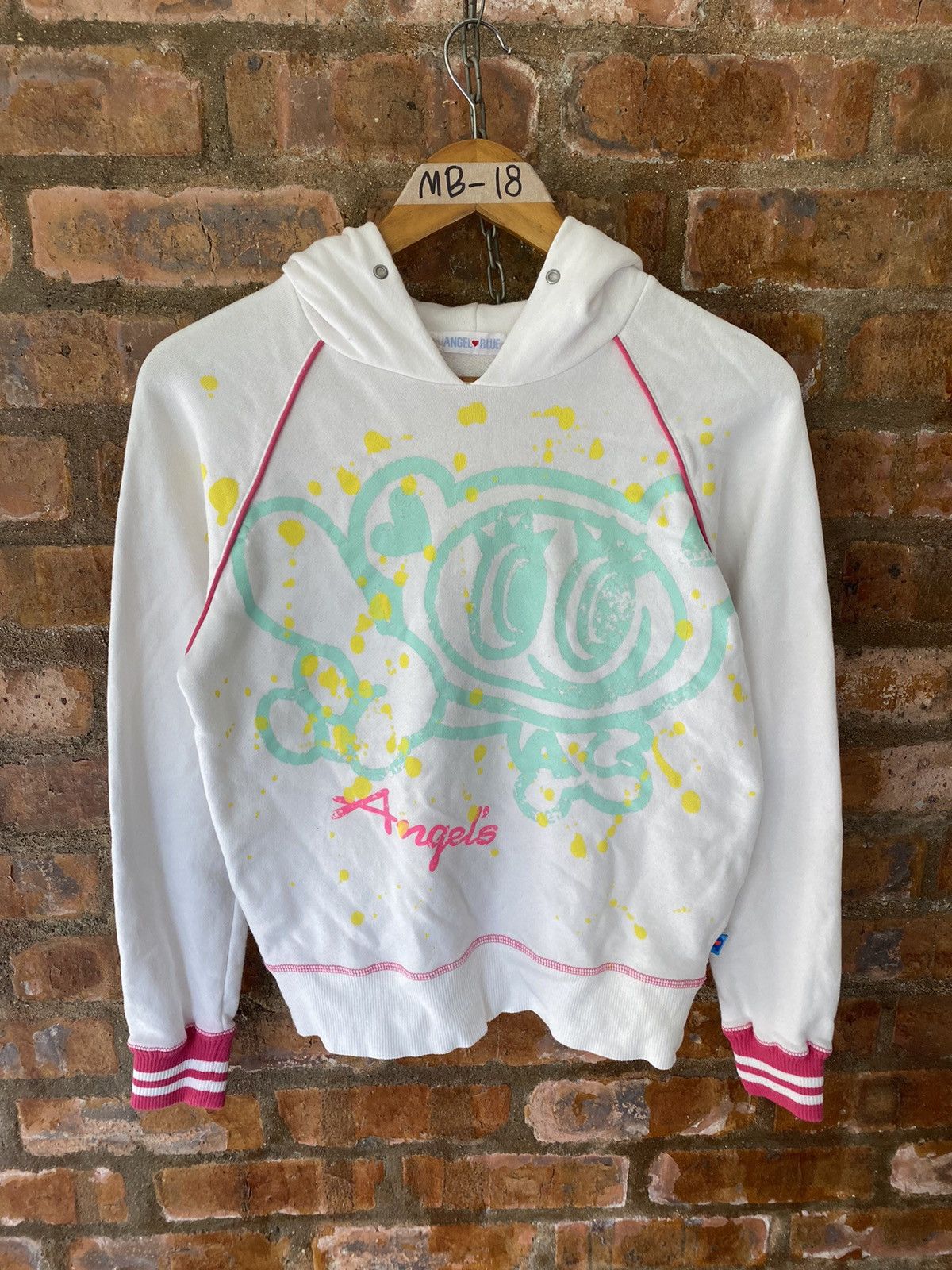Angel Blue 🔥1990s iconic pop logo contra stitch hoodie Size S / US 4 / IT 40 - 2 Thumbnail