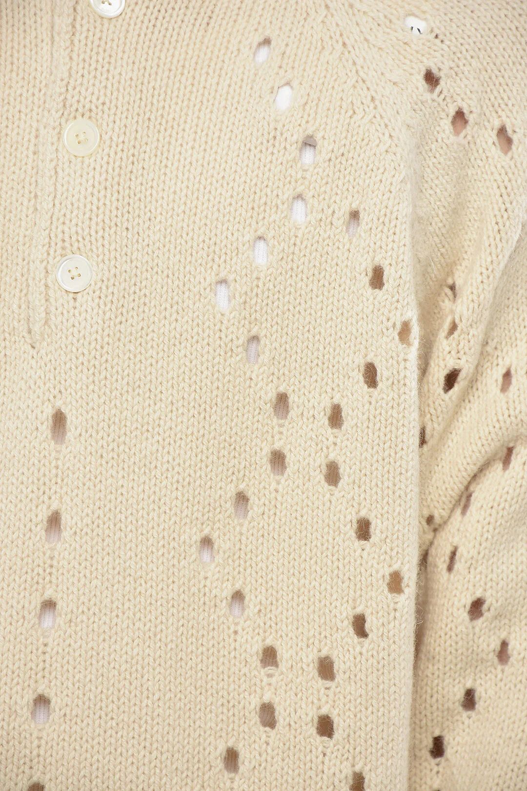 Givenchy og1mm0326 Openwork Alpaca-Blend Sweater in White Size US M / EU 48-50 / 2 - 3 Thumbnail