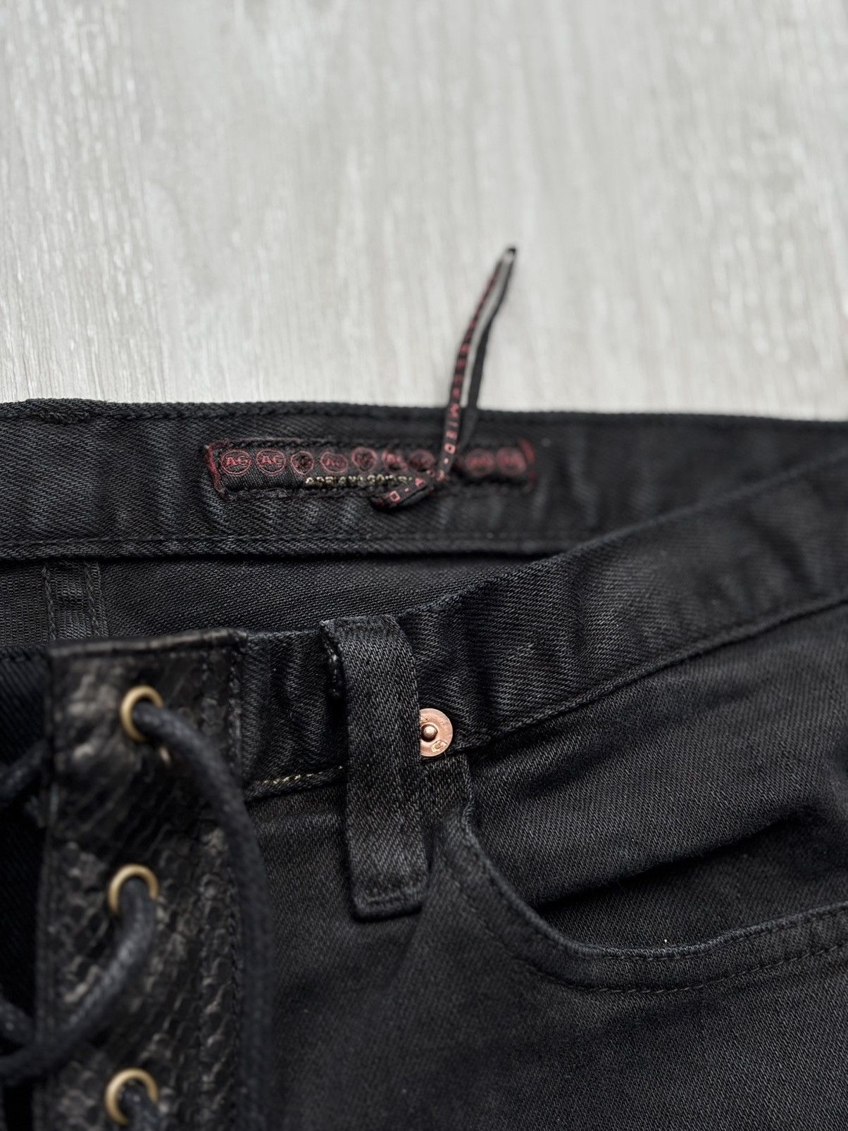 Japanese Brand AG lace up flare jeans Size US 27 - 4 Thumbnail