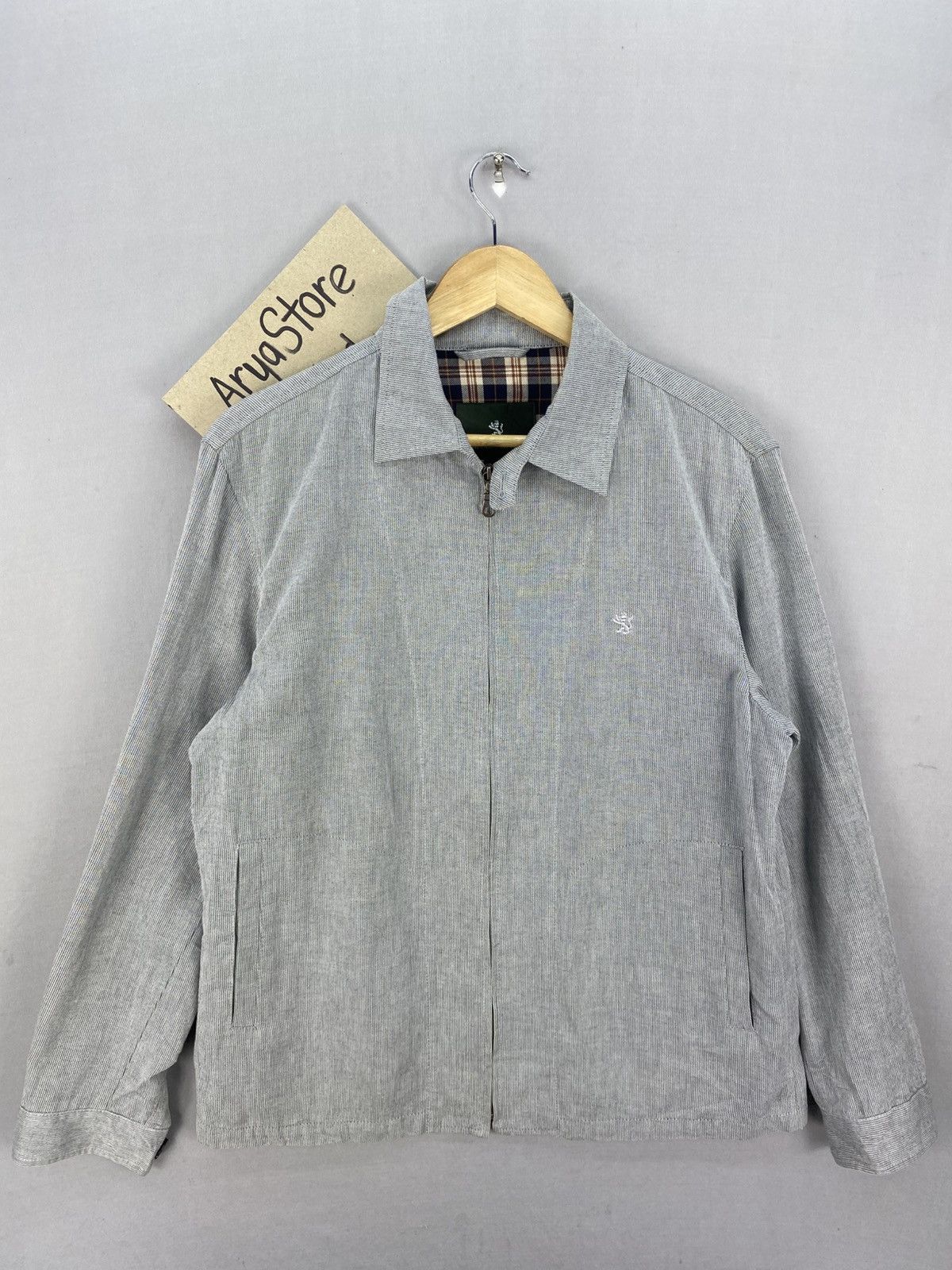 Japanese Brand The Scotch House Herringbone Twill HBT Zipper Jacket Size US M / EU 48-50 / 2 - 1 Thumbnail