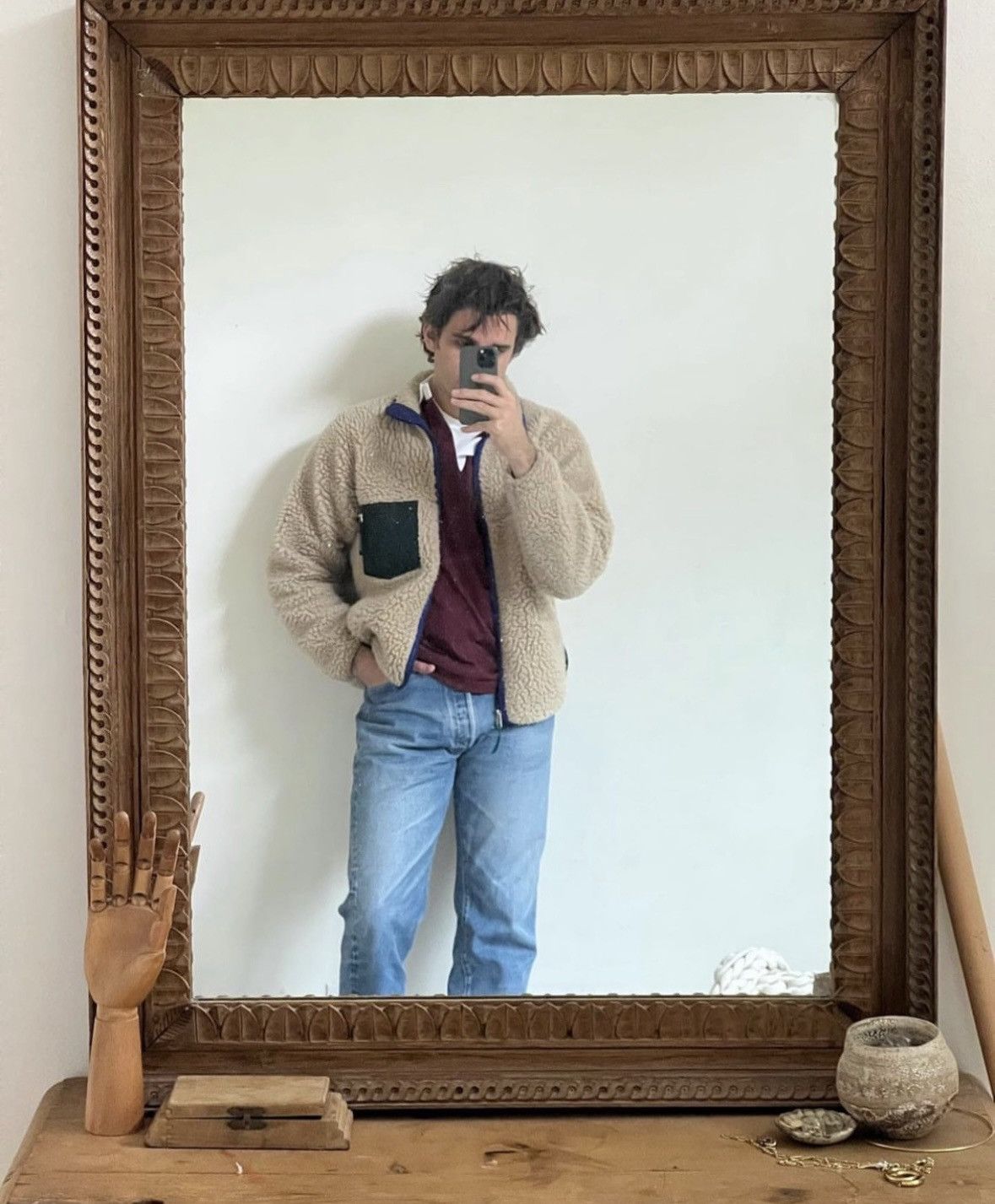 Patagonia Vintage 90’s Retro-X Cardigan Natural Beige Oatmeal Rare 🟩 Size US M / EU 48-50 / 2 - 2 Thumbnail