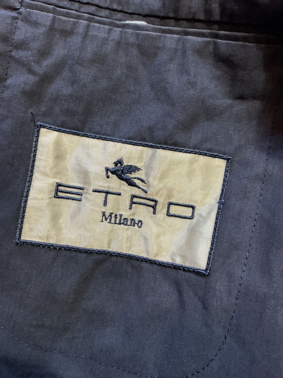 Etro Etro Milano Two Button Navy Blue Sportscoat Blazer Jacket Size US S / EU 44-46 / 1 - 4 Thumbnail