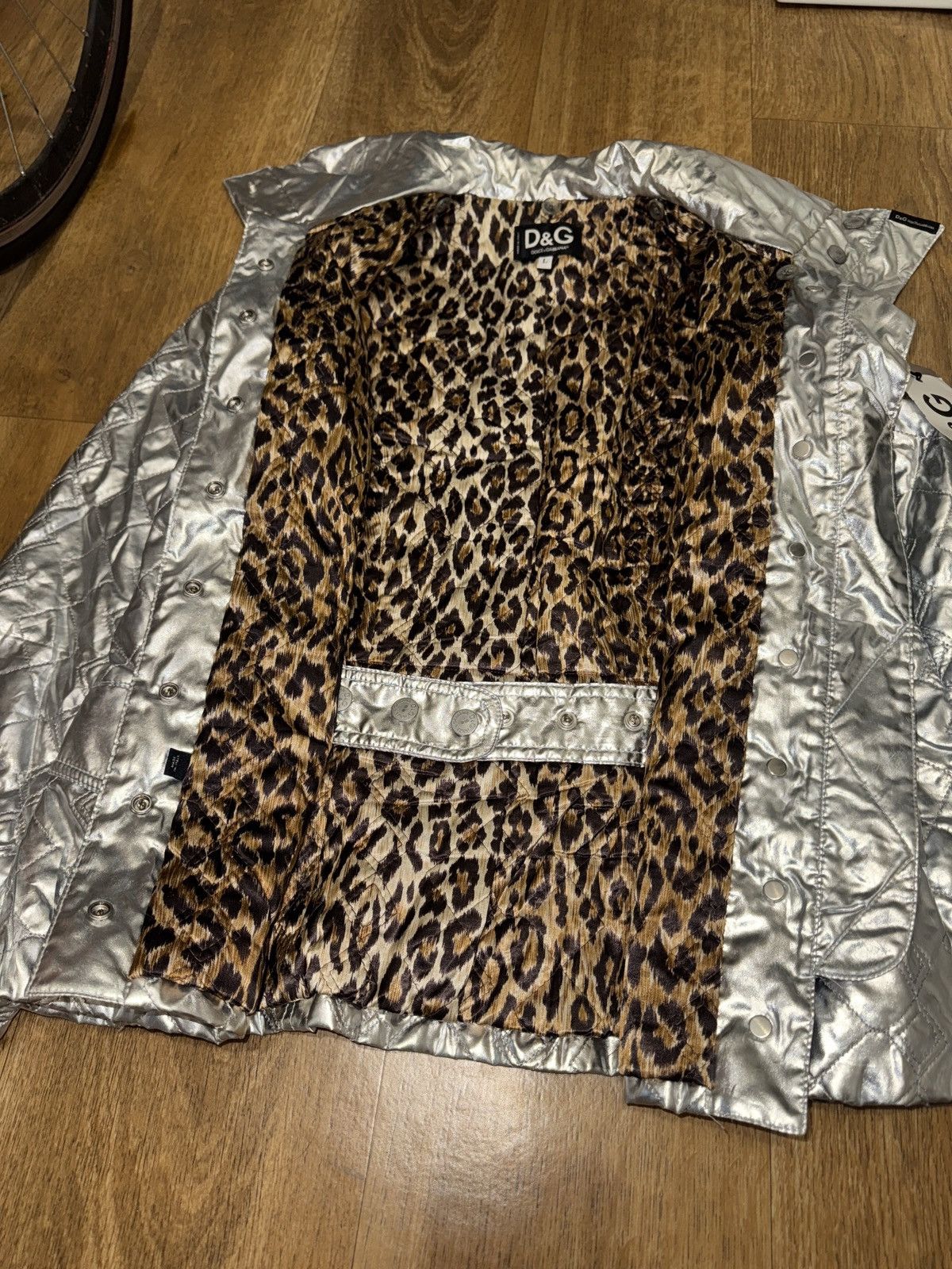 Dolce & Gabbana DOLCE & GABBANA VINTAGE METALLIC AVANT GARDE JACKET Size L / US 10 / IT 46 - 4 Thumbnail