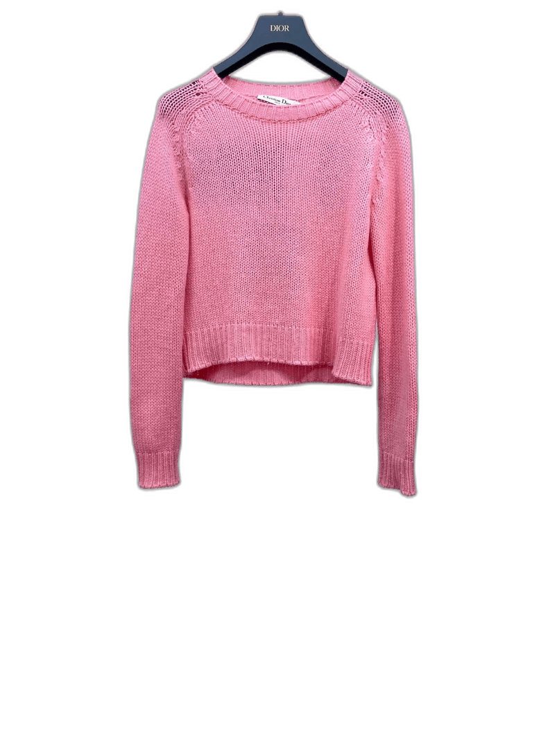 Pink Knit Cashmere Sweater by Dior