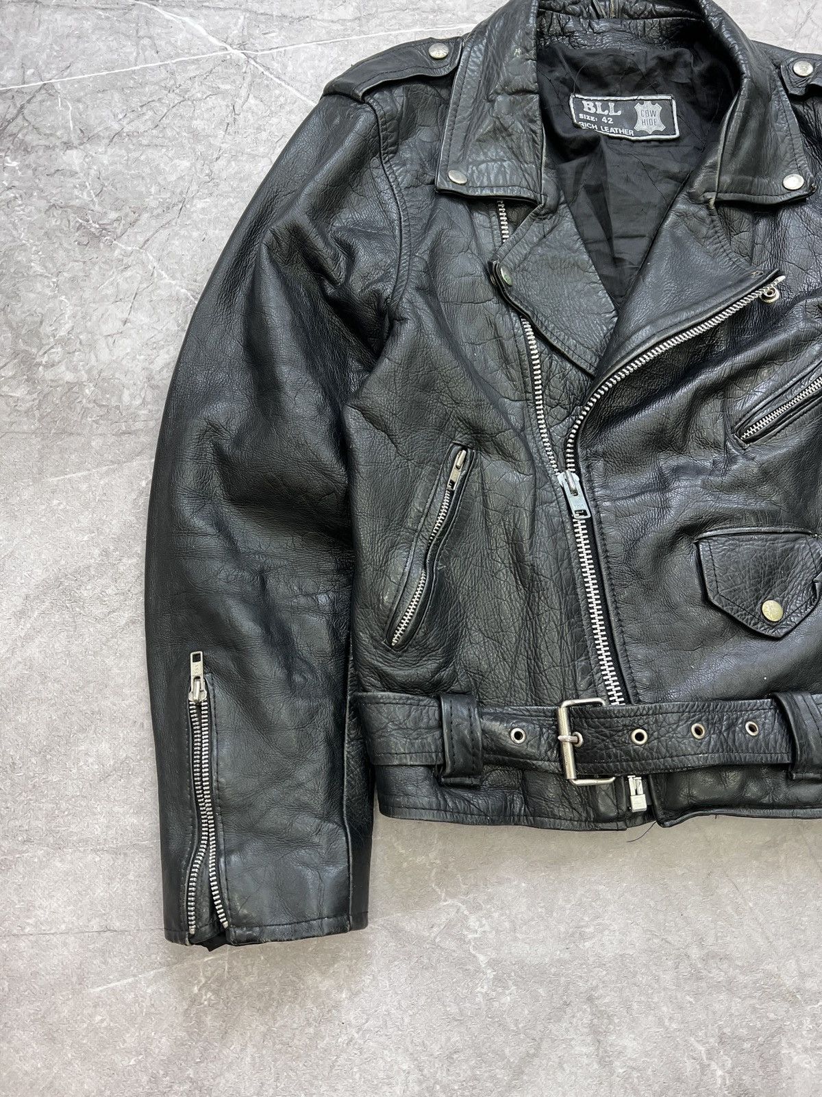 Harley Davidson Leather biker opium 90s leather jacket man western Size US M / EU 48-50 / 2 - 2 Thumbnail
