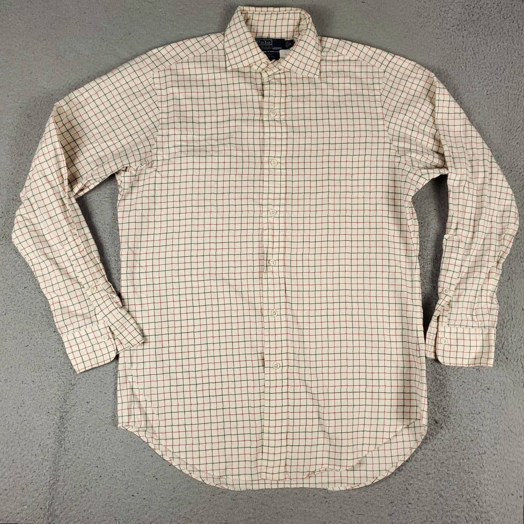 Ralph Lauren Ralph Lauren Shirt Mens Small Beige Check Pony Casual Button Up Long Sleeve Size US S / EU 44-46 / 1 - 2 Thumbnail