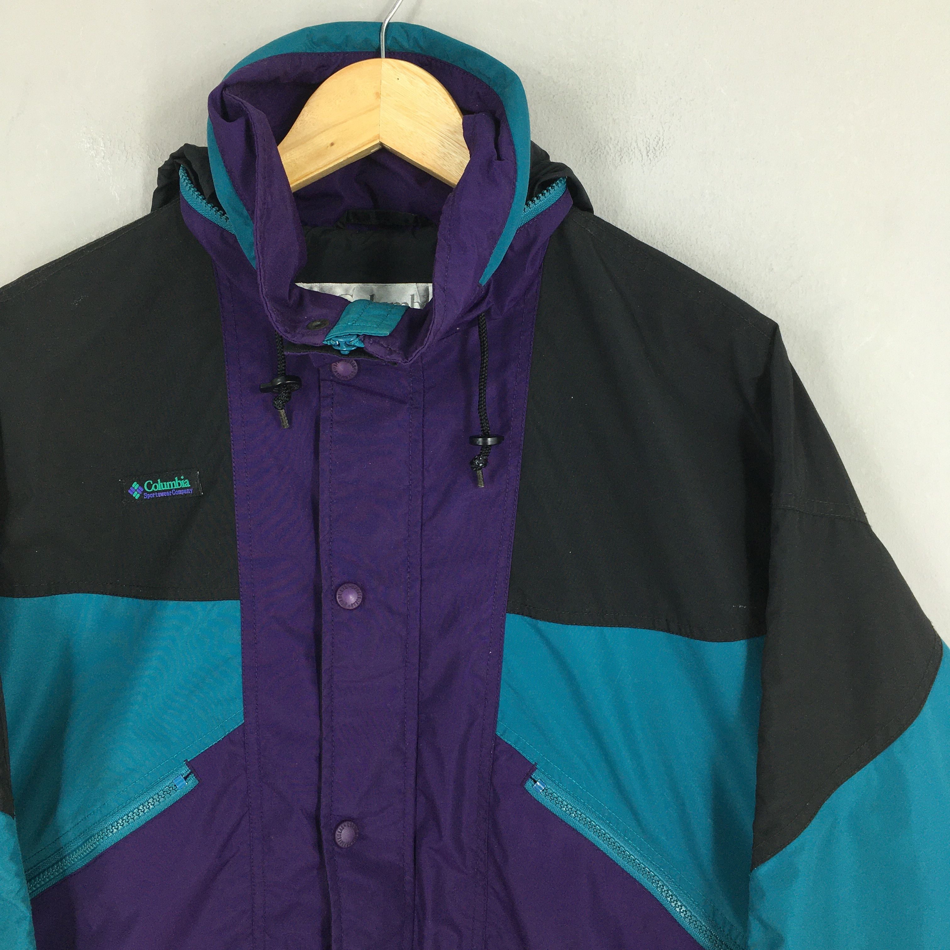 Columbia Vintage 90s Columbia Windbreaker Men Jacket Medium Size US M / EU 48-50 / 2 - 2 Thumbnail