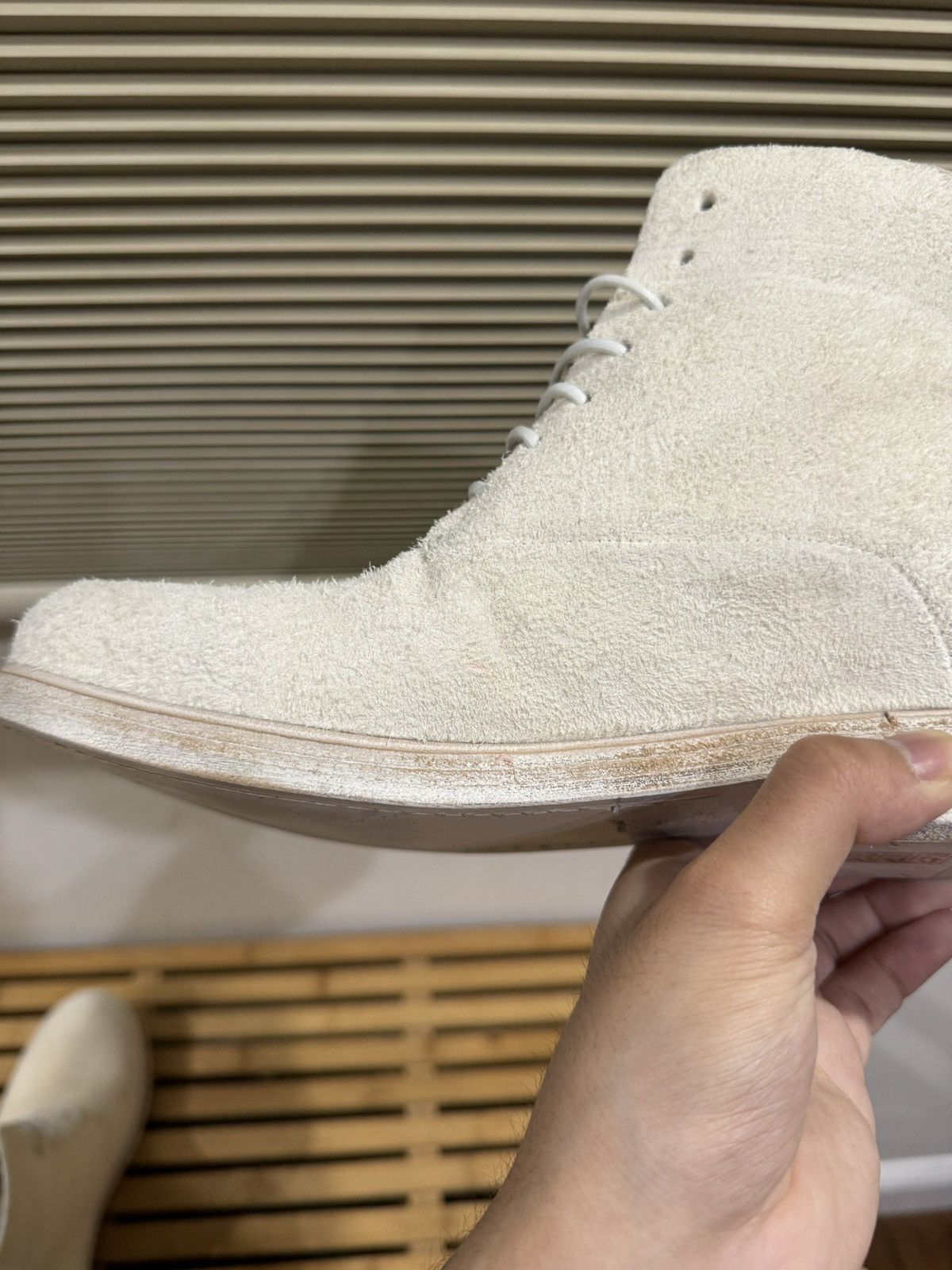 Marsell Marsell Zucca Media Lace-Up Boots Reverse White Leather 38 Size US 5.5 / EU 38 - 14 Thumbnail