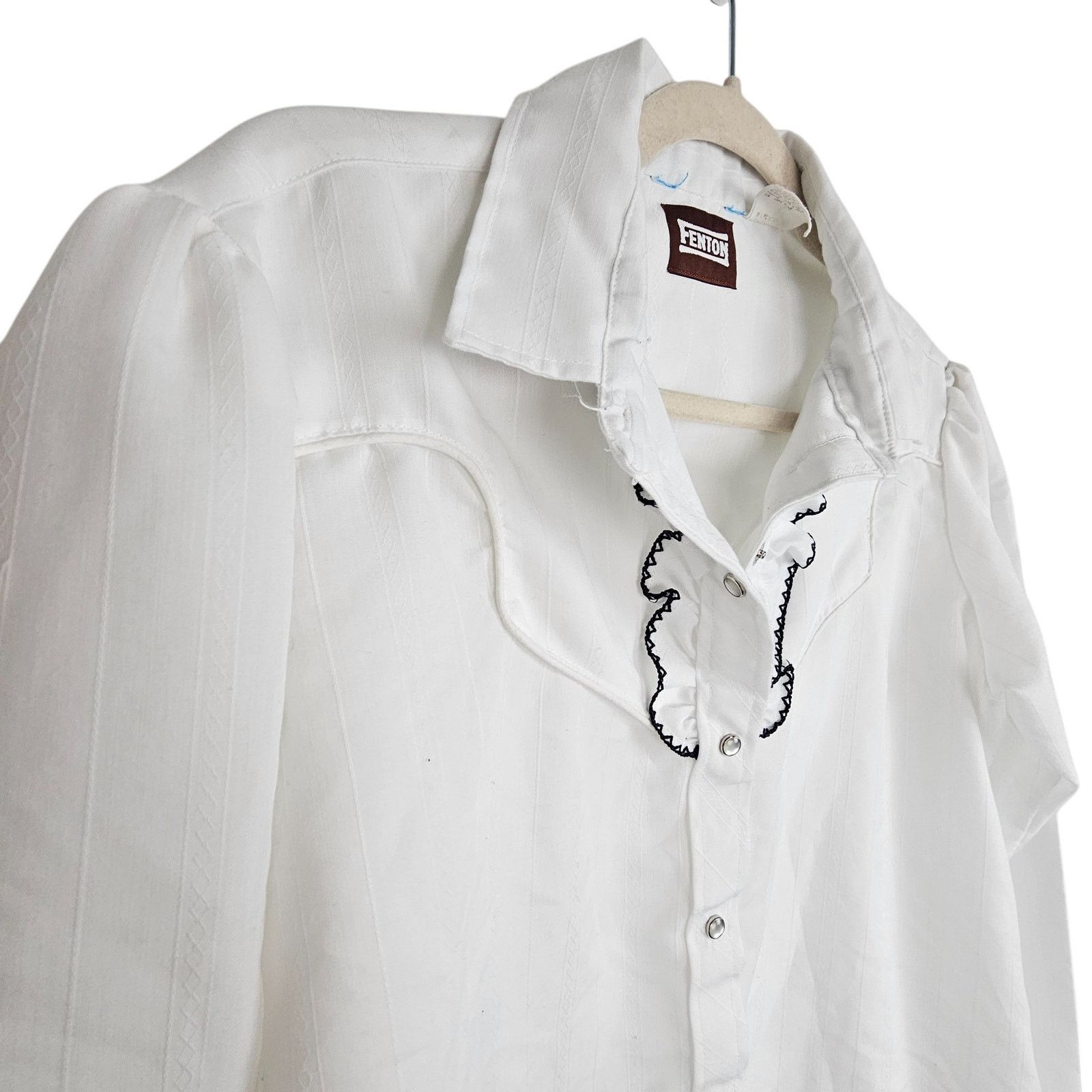 Fenton Vintage Fenton Womens Western Shirt Size 19/20 Snap Ruffle Size XL / US 12-14 / IT 48-50 - 5 Thumbnail