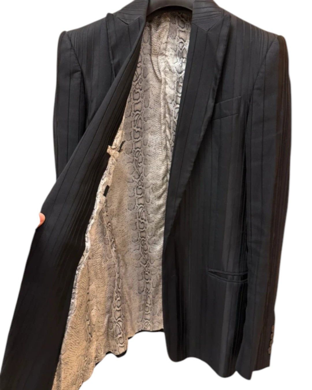 Roberto Cavalli 2 BUTTON STRIPPED BLAZER JACKET Size US S / EU 44-46 / 1 - 2 Thumbnail