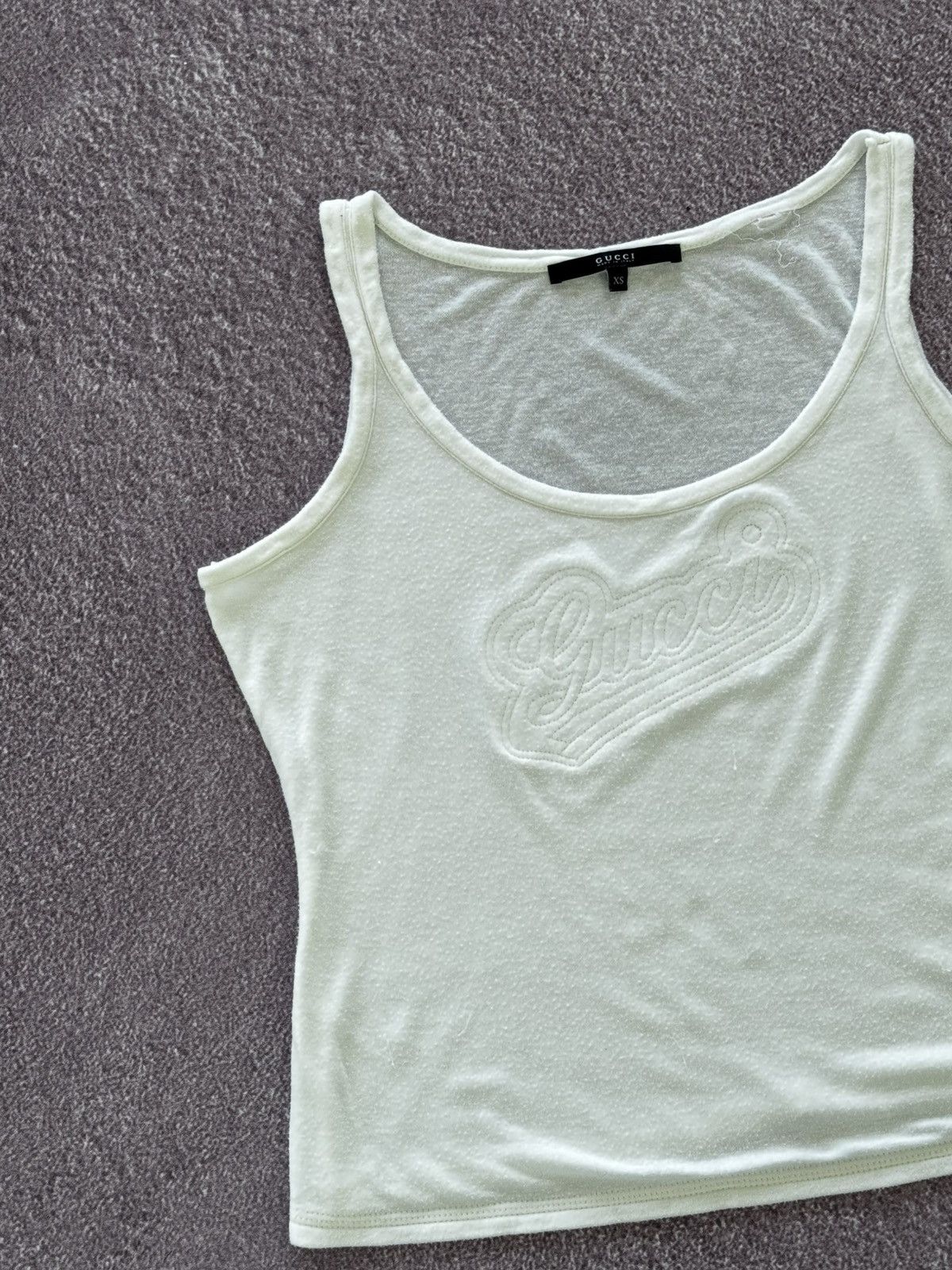 Gucci Gucci 00s Aesthetic Vintage Big Logo Luxury Tank Top Size XS / US 0-2 / IT 36-38 - 4 Thumbnail