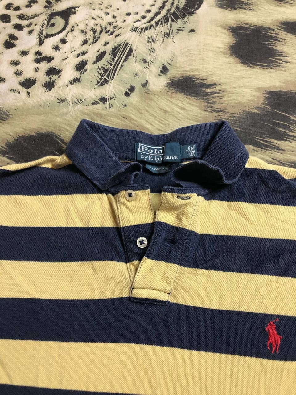 Polo Ralph Lauren Polo Ralph Lauren Custom Fit Striped Polo Size L Size US L / EU 52-54 / 3 - 8 Thumbnail