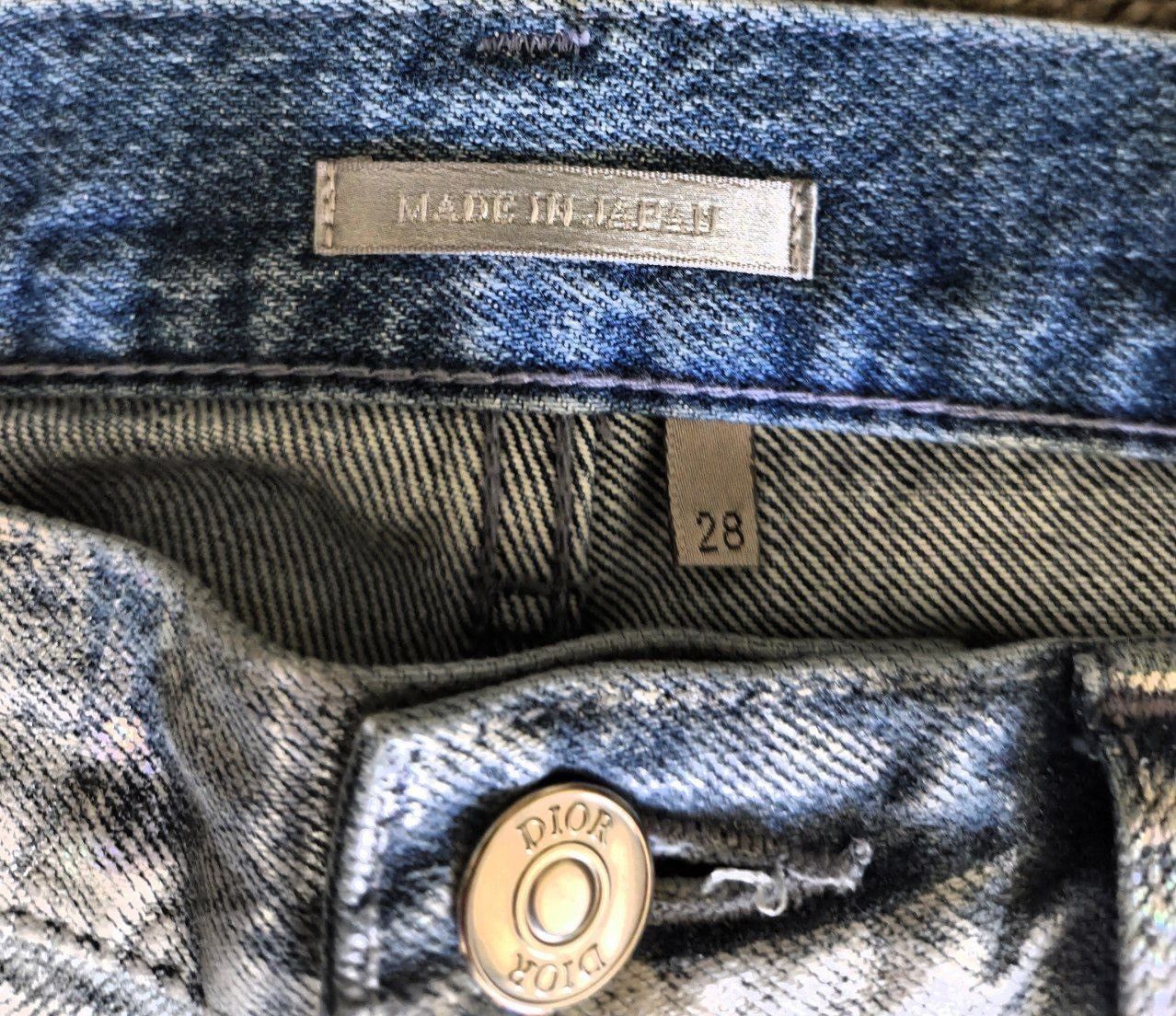 Dior Dior Silver Waxed Rainbow Slim Denim Jeans Size US 28 / EU 44 - 4 Thumbnail