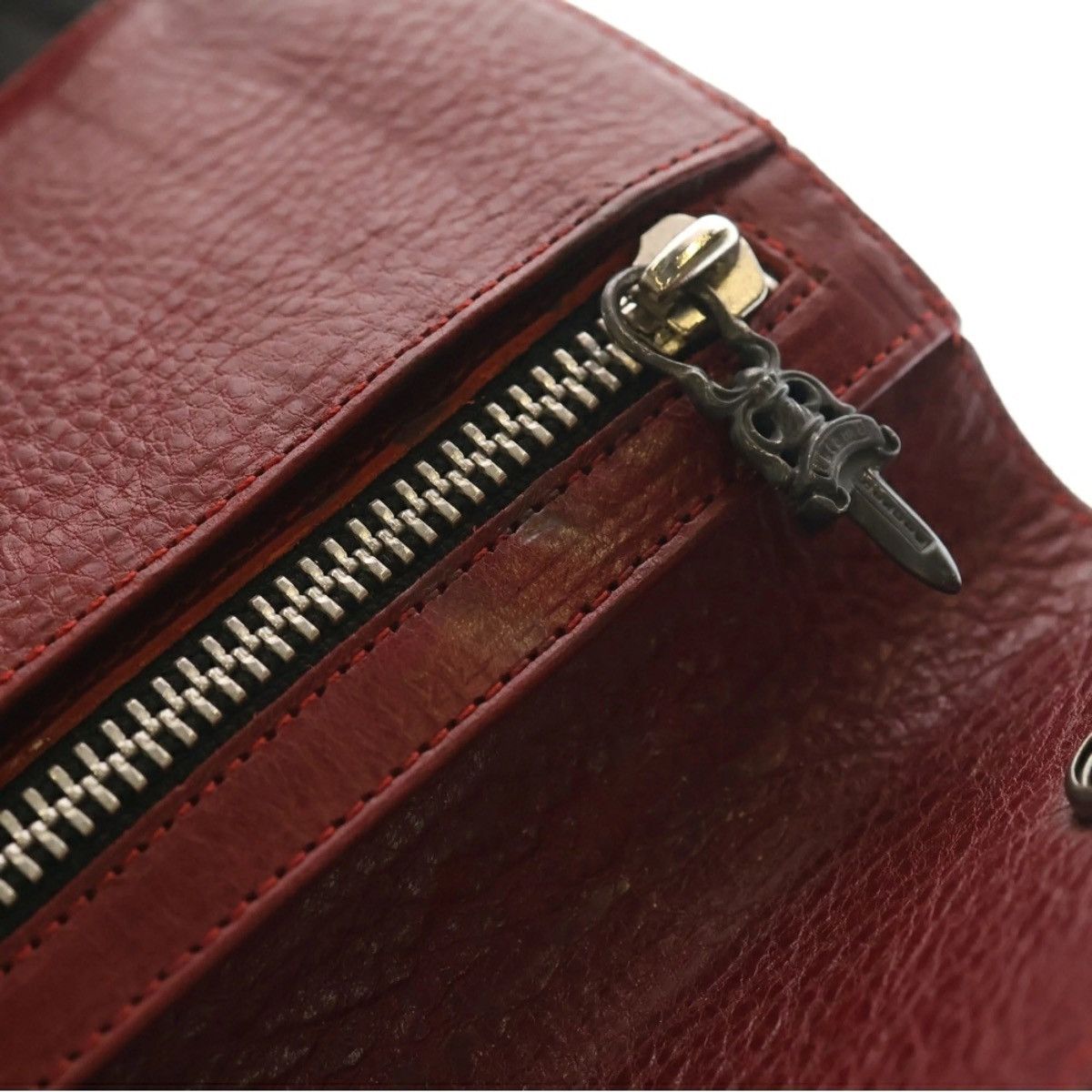 Chrome Hearts Chrome Hearts Dagger zip WAVE Red Leather Wallet Size ONE SIZE - 5 Thumbnail