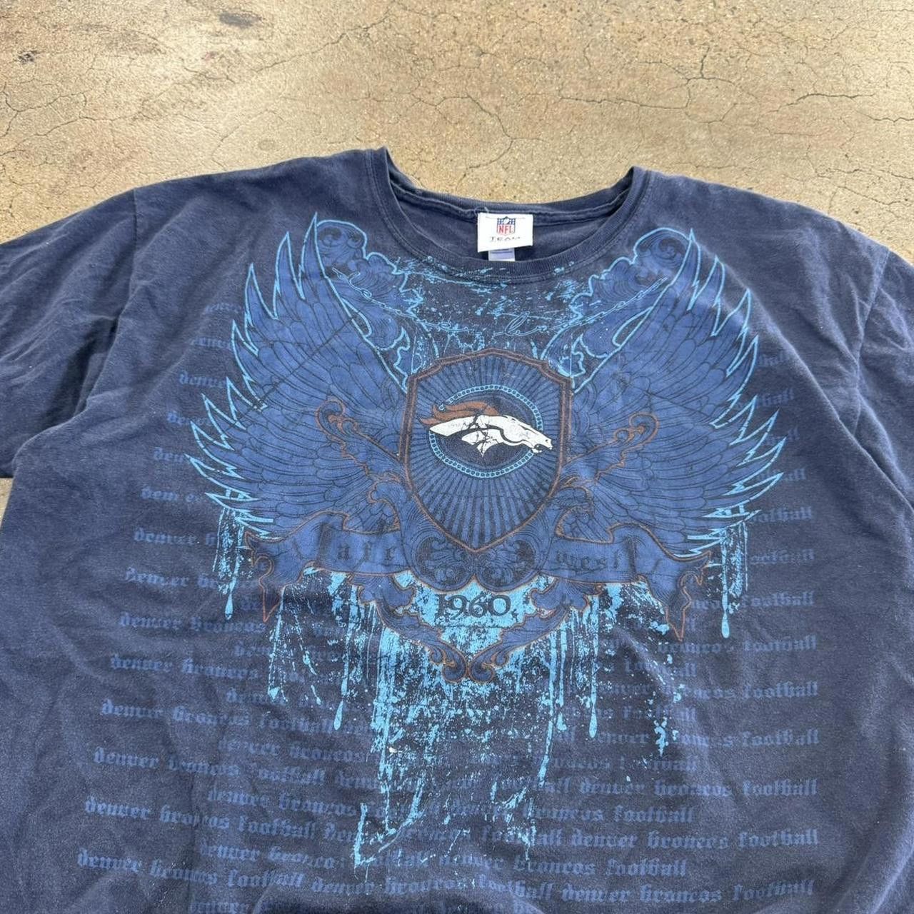 NFL × Vintage Vintage Y2K Denver Broncos Tribal Affliction Like T Shirt Size US XL / EU 56 / 4 - 2 Thumbnail