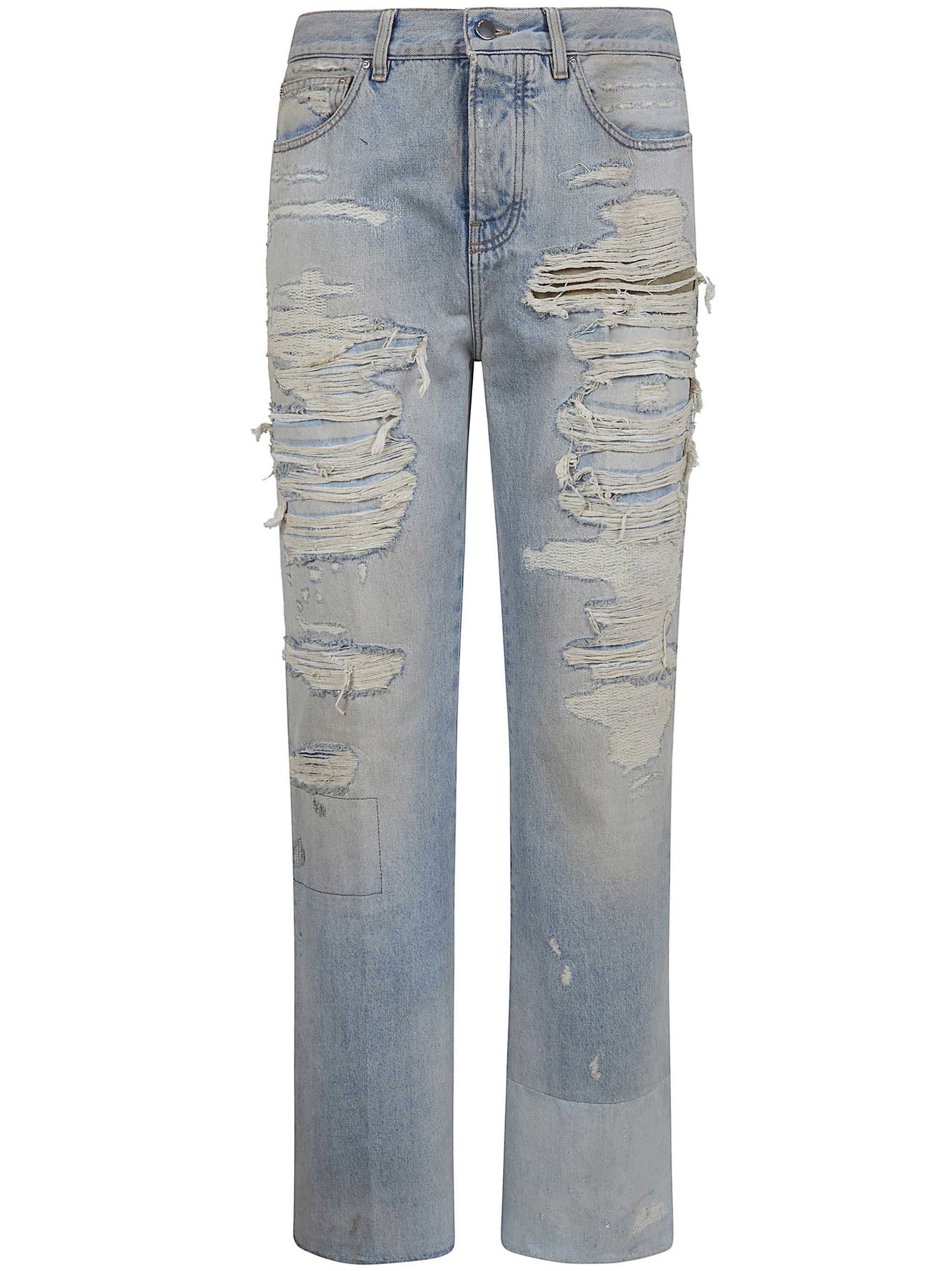 Amiri "REPAIRED" BOOT CUT JEANS Size US 30 / EU 46 - 1 Thumbnail