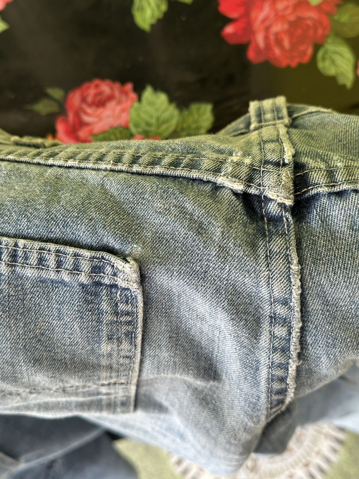 Vintage Distress Denim💥 Vintage Lee Dungaree Capenter💥 Size US 38 / EU 54 - 6 Thumbnail