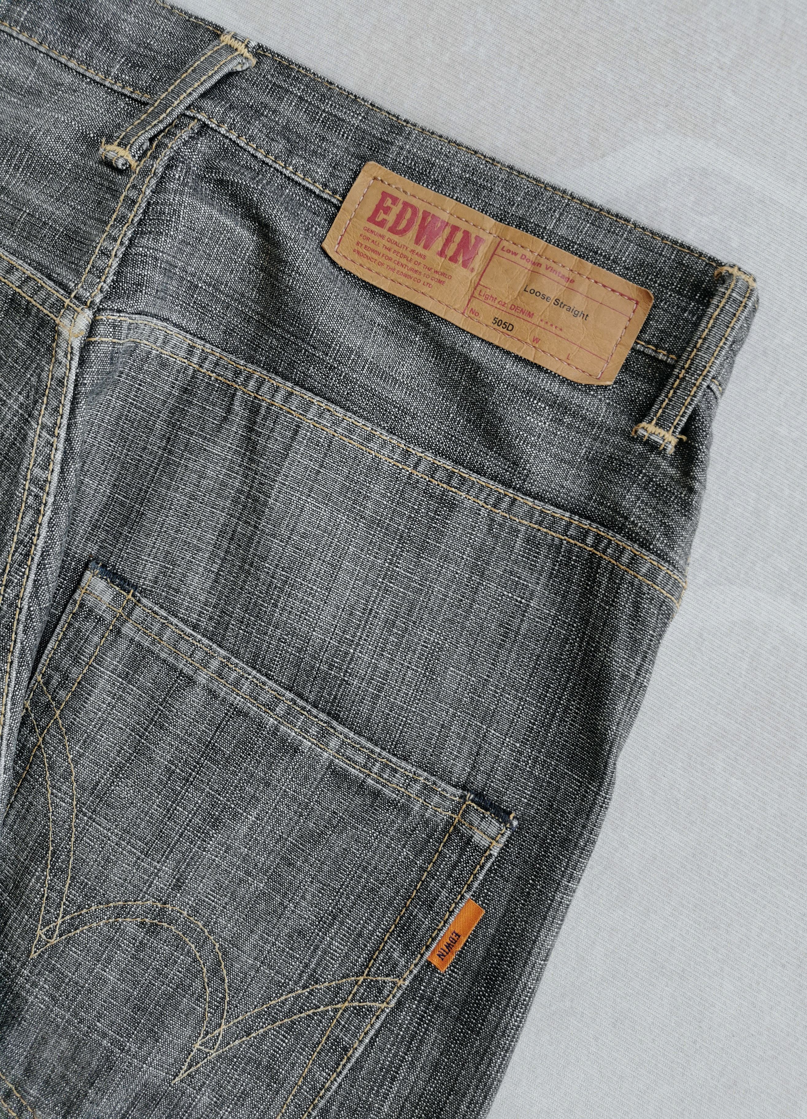 Edwin Edwin Japan 505D Selvedge Denim Charcoal Grey Loose Straight Size US 32 / EU 48 - 7 Thumbnail