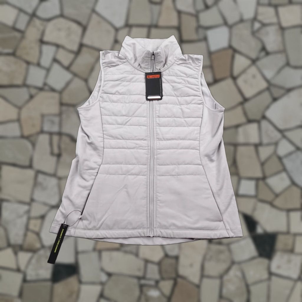 Nike Nike Vest Womens Medium Gray Thermore Puffer Quilted Running Insulated Zip NEW Size M / US 6-8 / IT 42-44 - 1 Thumbnail